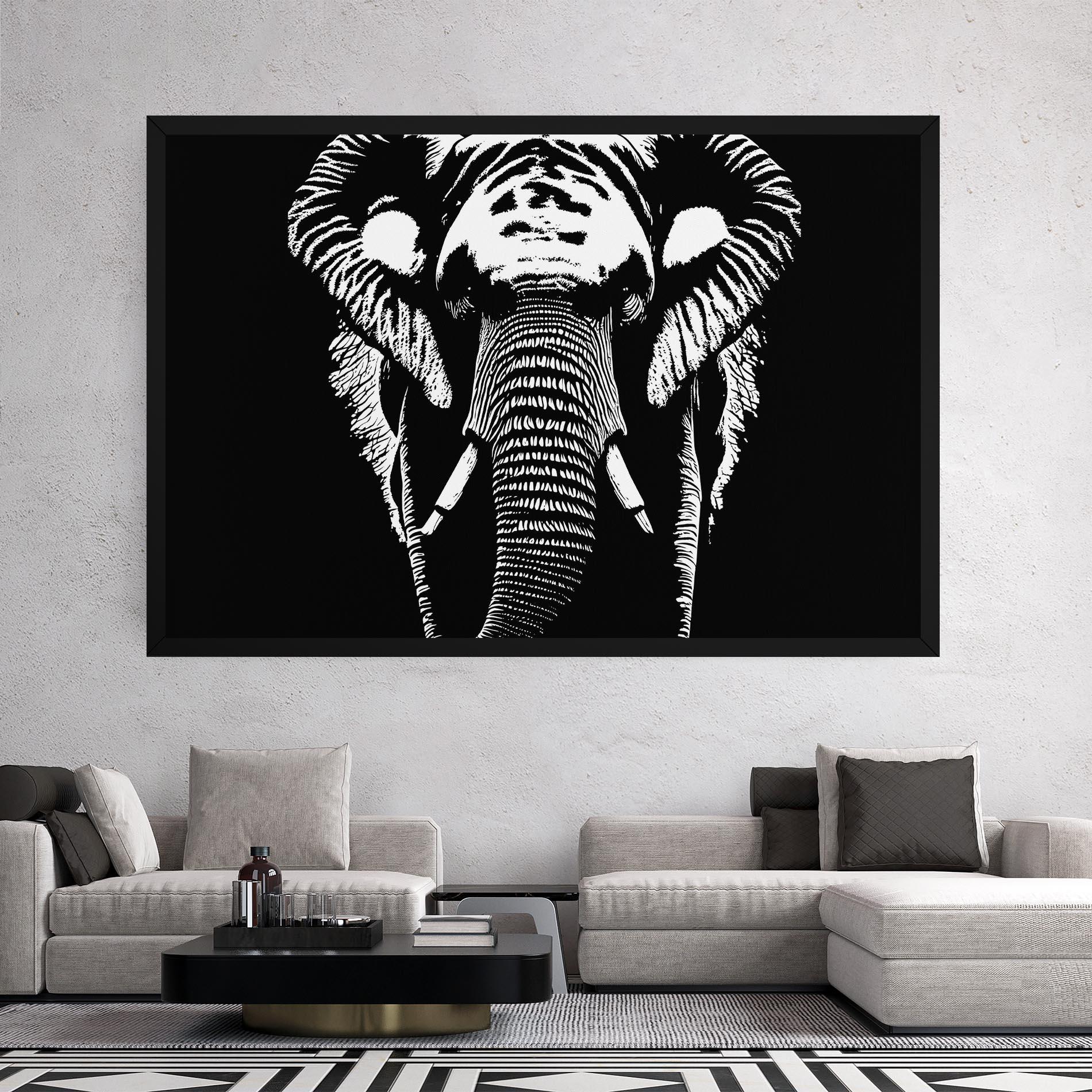 Tablou Canvas Elephant Drawing mockup 2