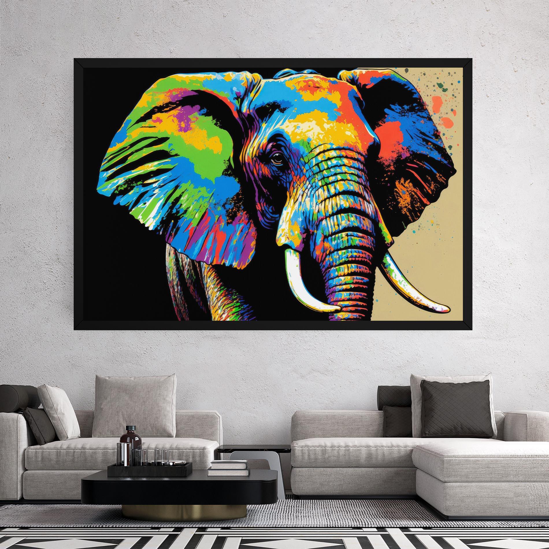 Tablou Canvas Elephant Portrait mockup 2