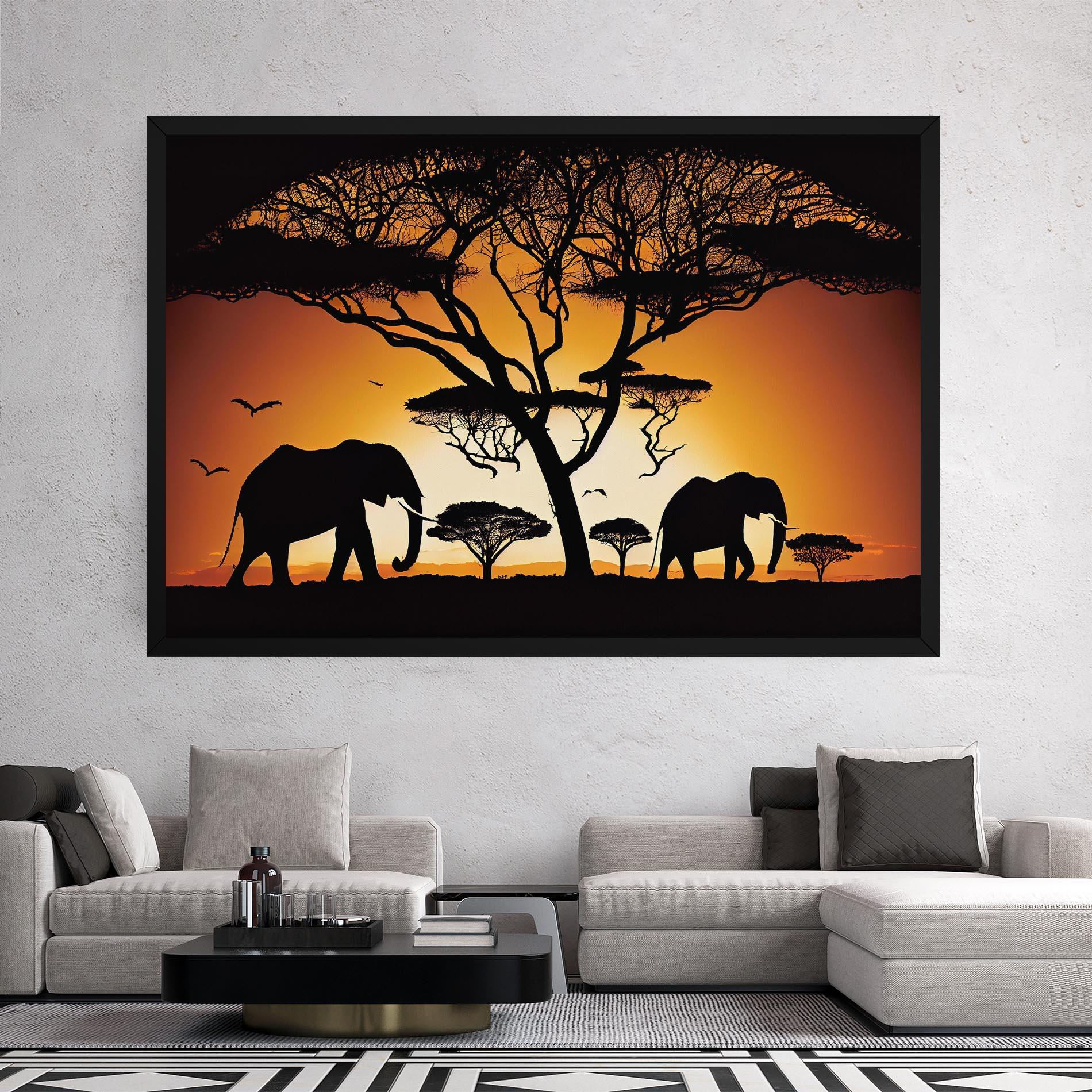 Tablou Canvas Sunset Silhouette mockup 2