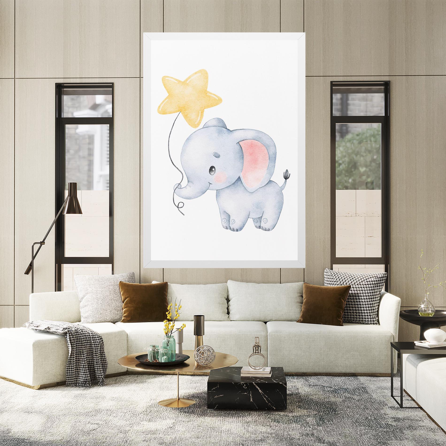 Tablou Canvas Baby Elephant Kids mockup 2