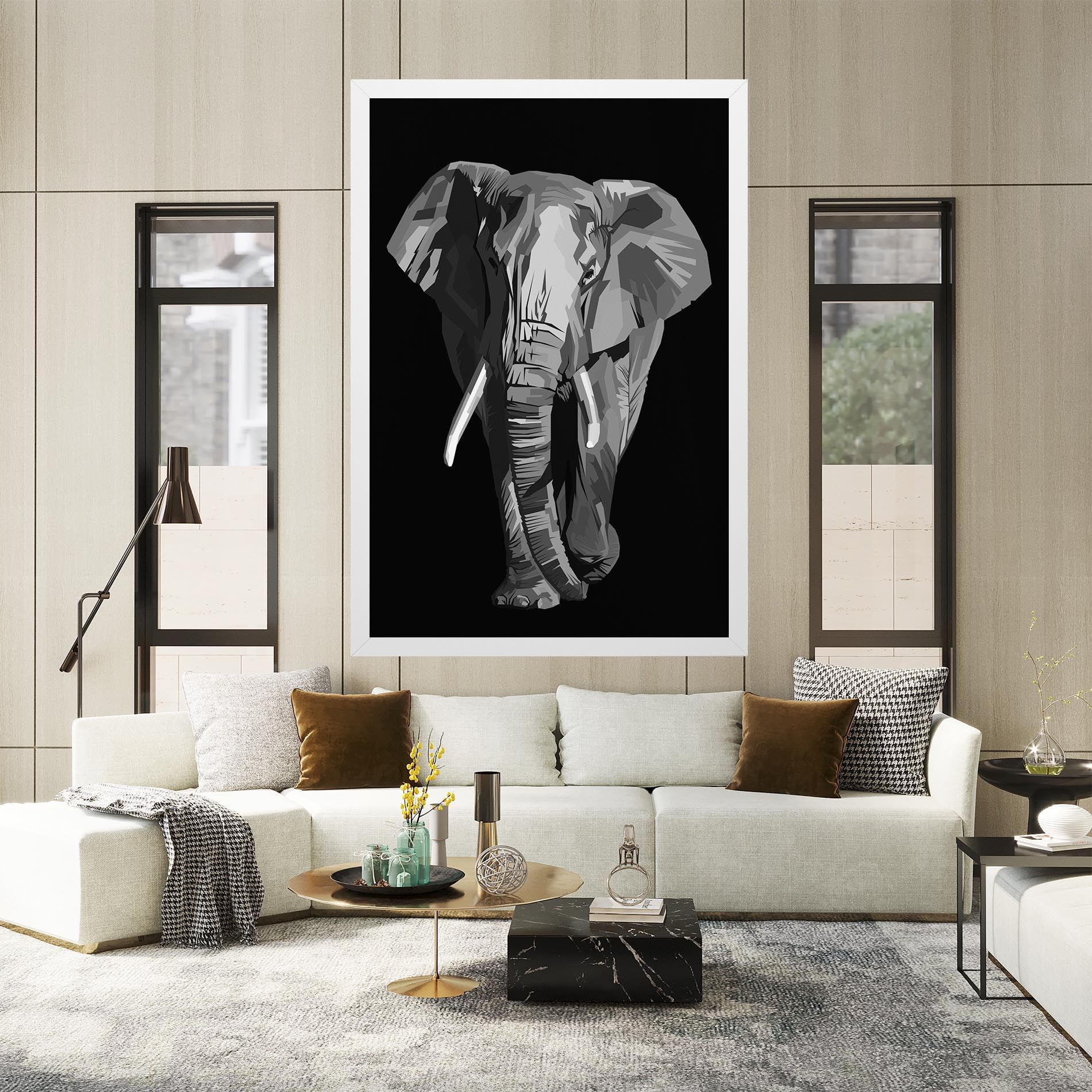 Beautiful Grey Elephant mockup 2