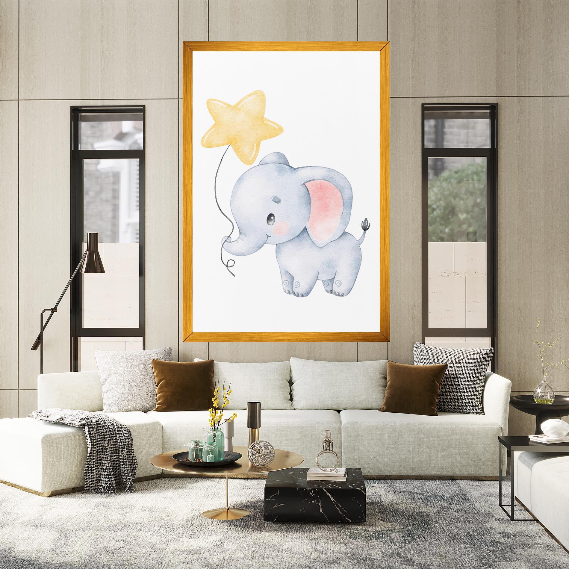 Tablou Canvas Baby Elephant Kids mockup 2
