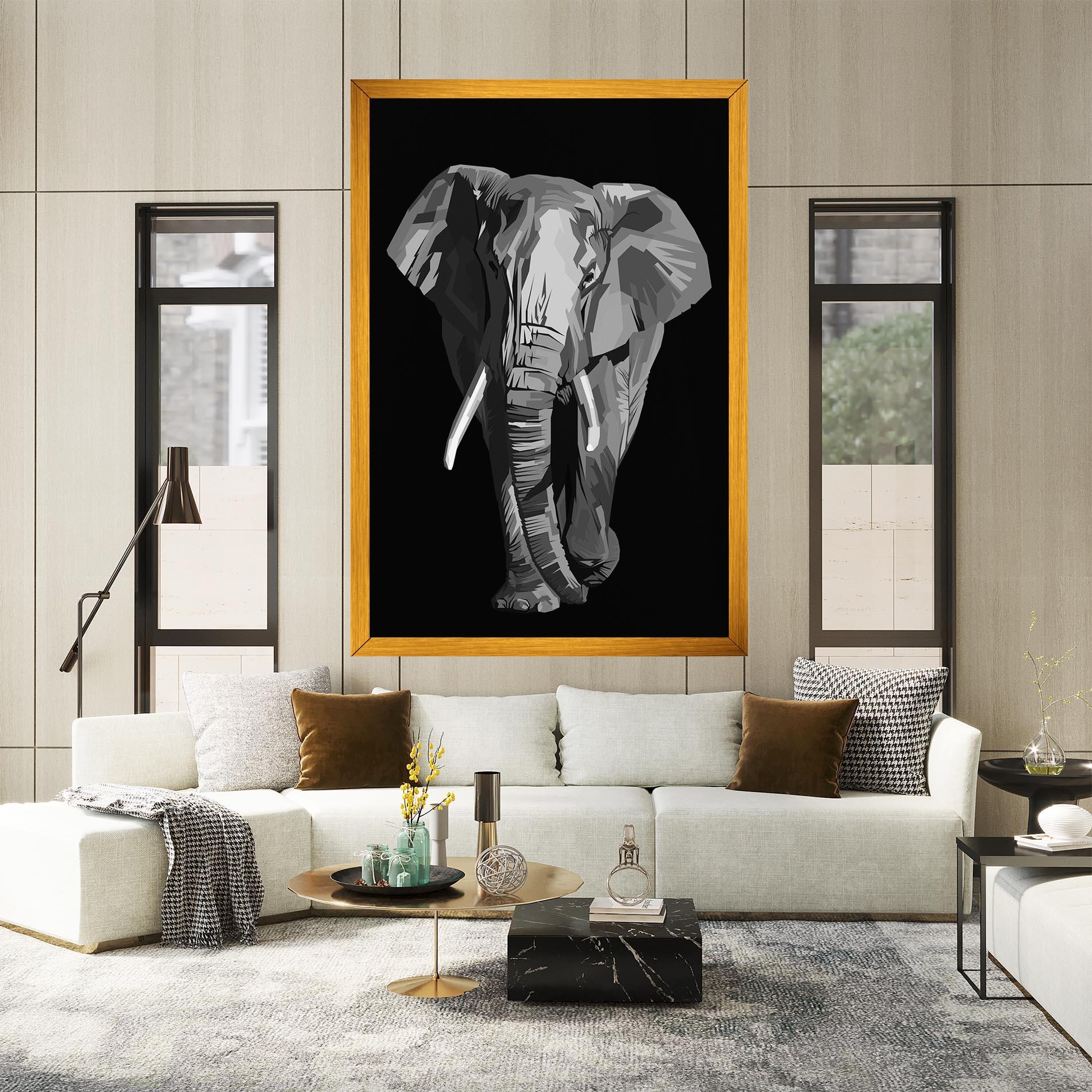 Tablou Canvas Beautiful Grey Elephant mockup 2