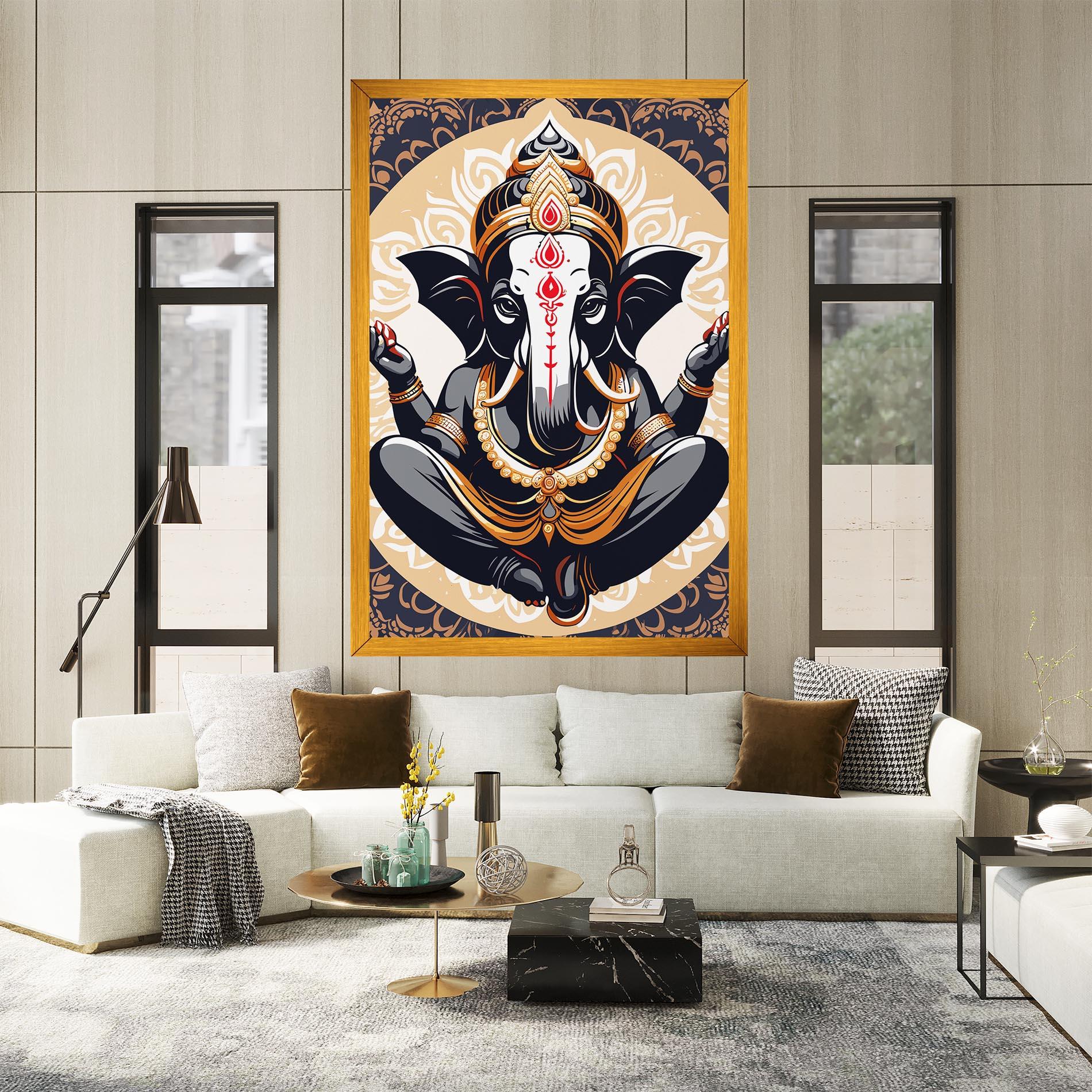 Tablou Canvas Elefant Color Mix mockup 2