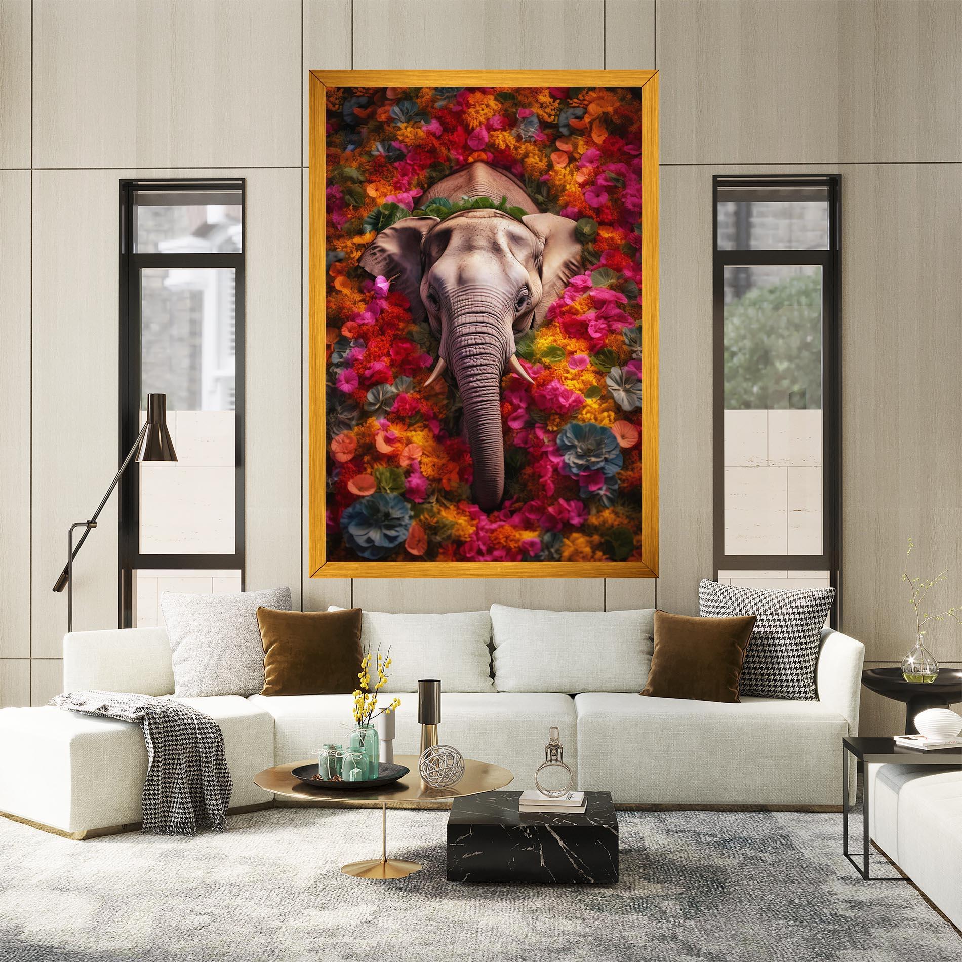 Tablou Canvas Flower Elephant mockup 2