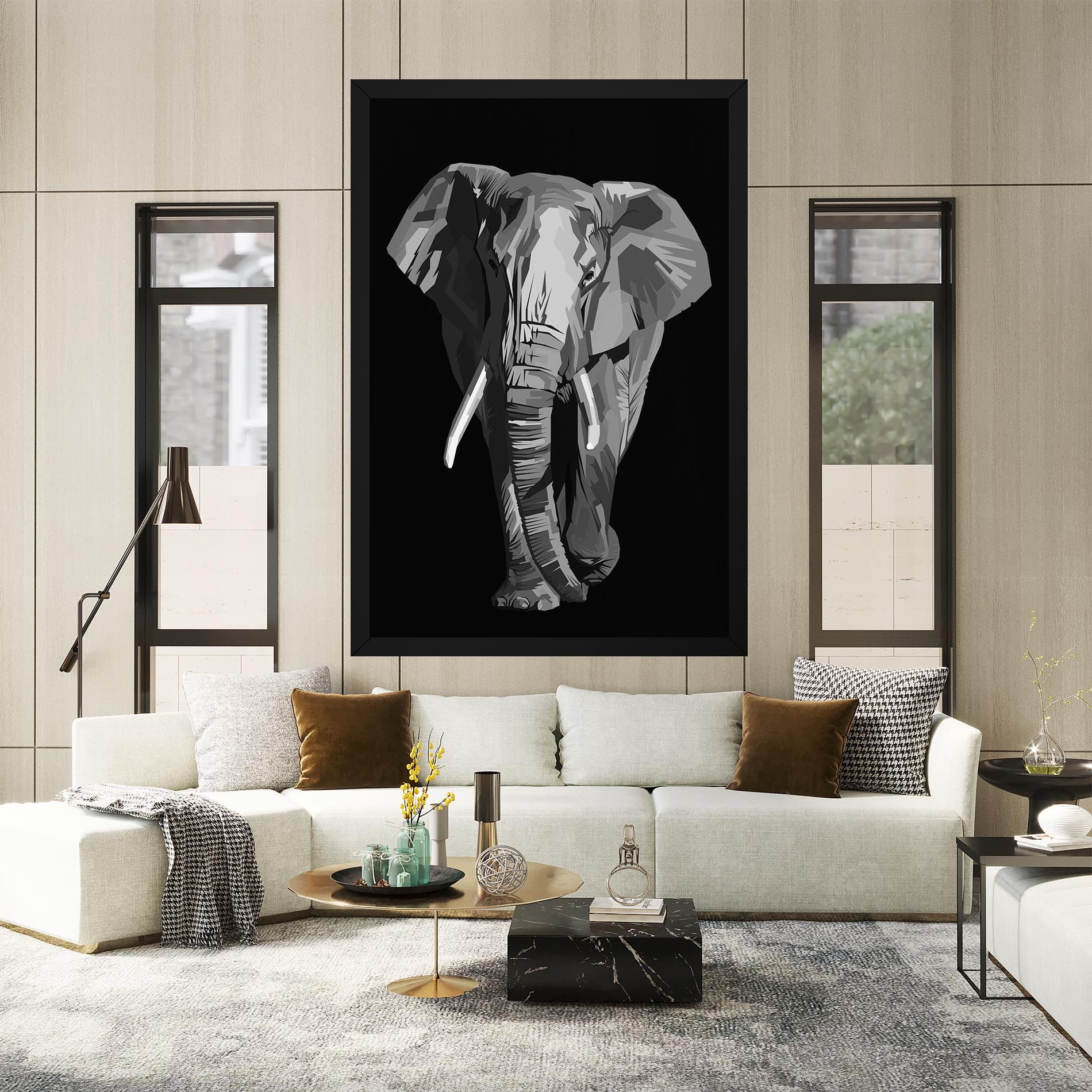 Beautiful Grey Elephant mockup 2