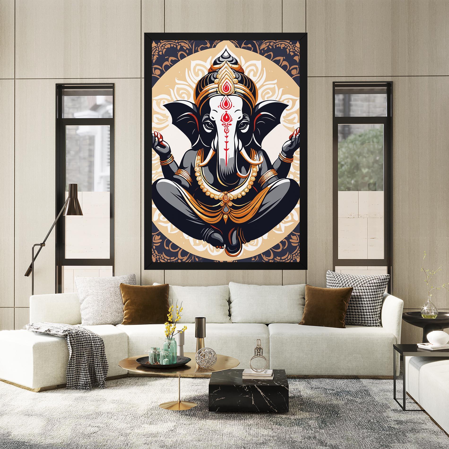 Tablou Canvas Elefant Color Mix mockup 2