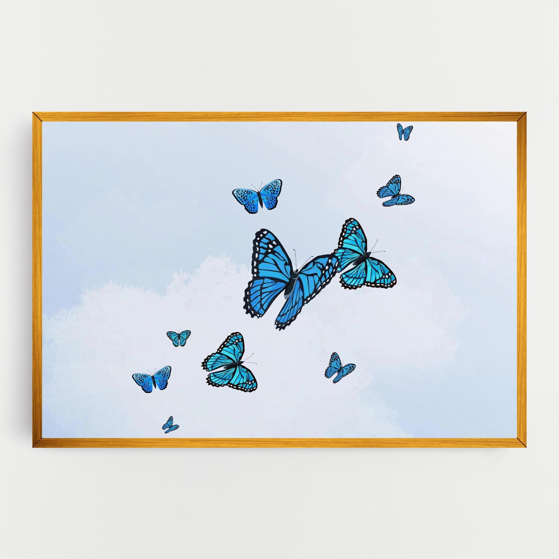 Tablou Canvas Blue Sky Butterfly mockup 0