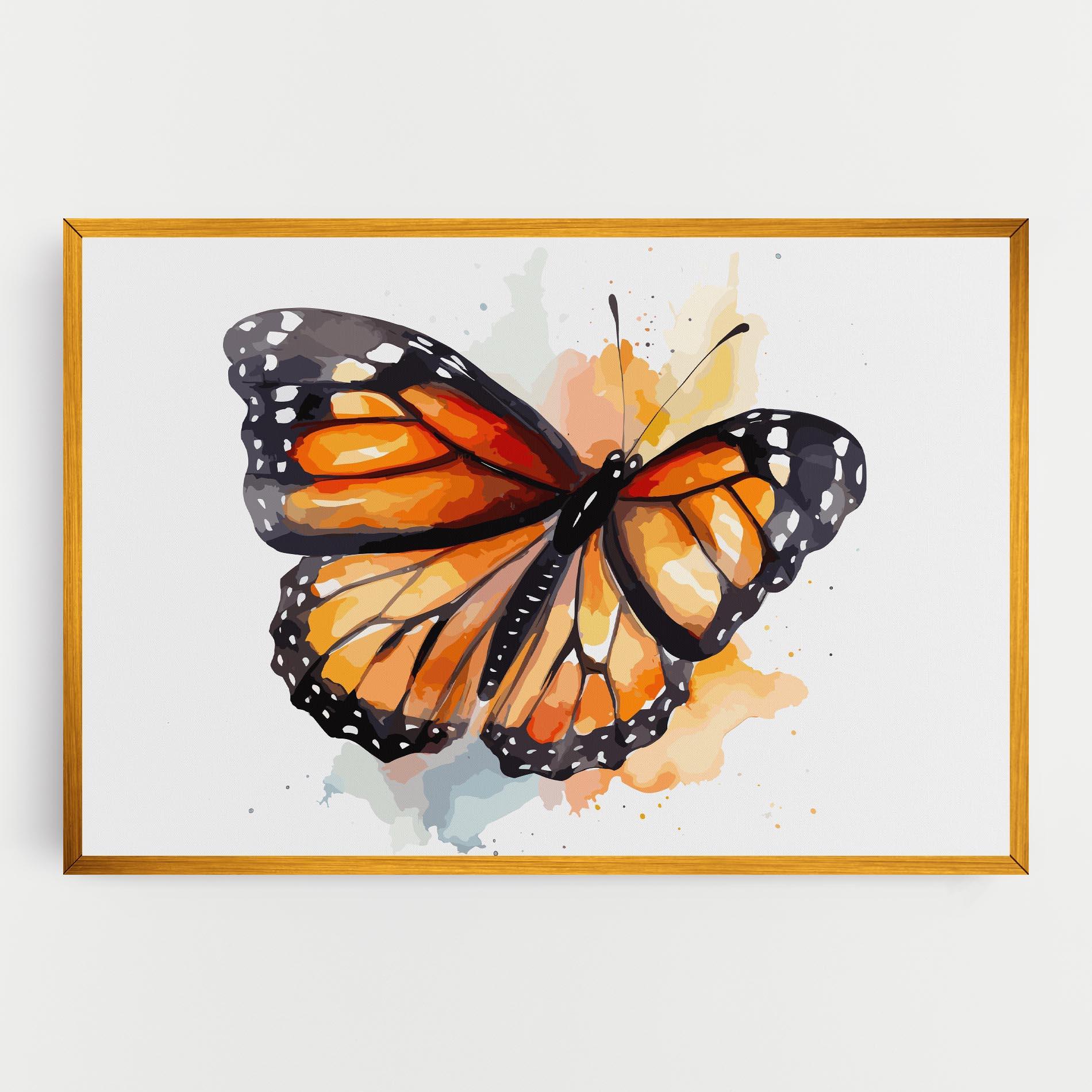 Tablou Canvas Orange Butterfly mockup 0