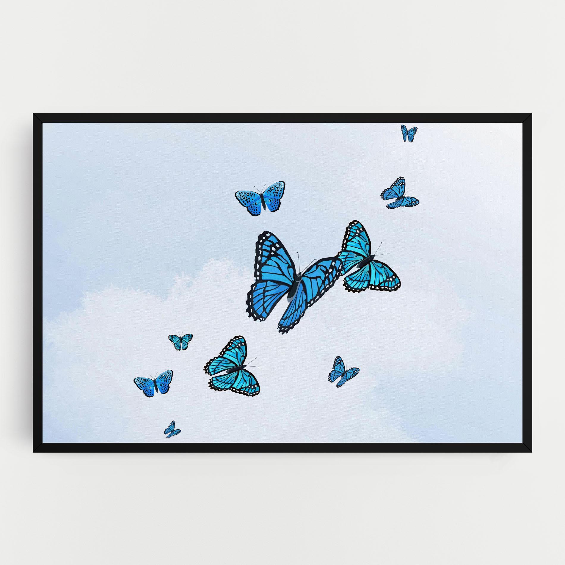 Tablou Canvas Blue Sky Butterfly mockup 0