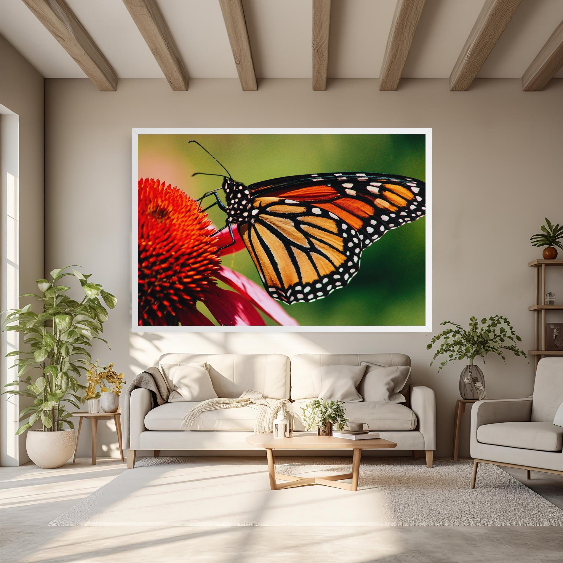Tablou Canvas Big Orange Butterfly mockup 6