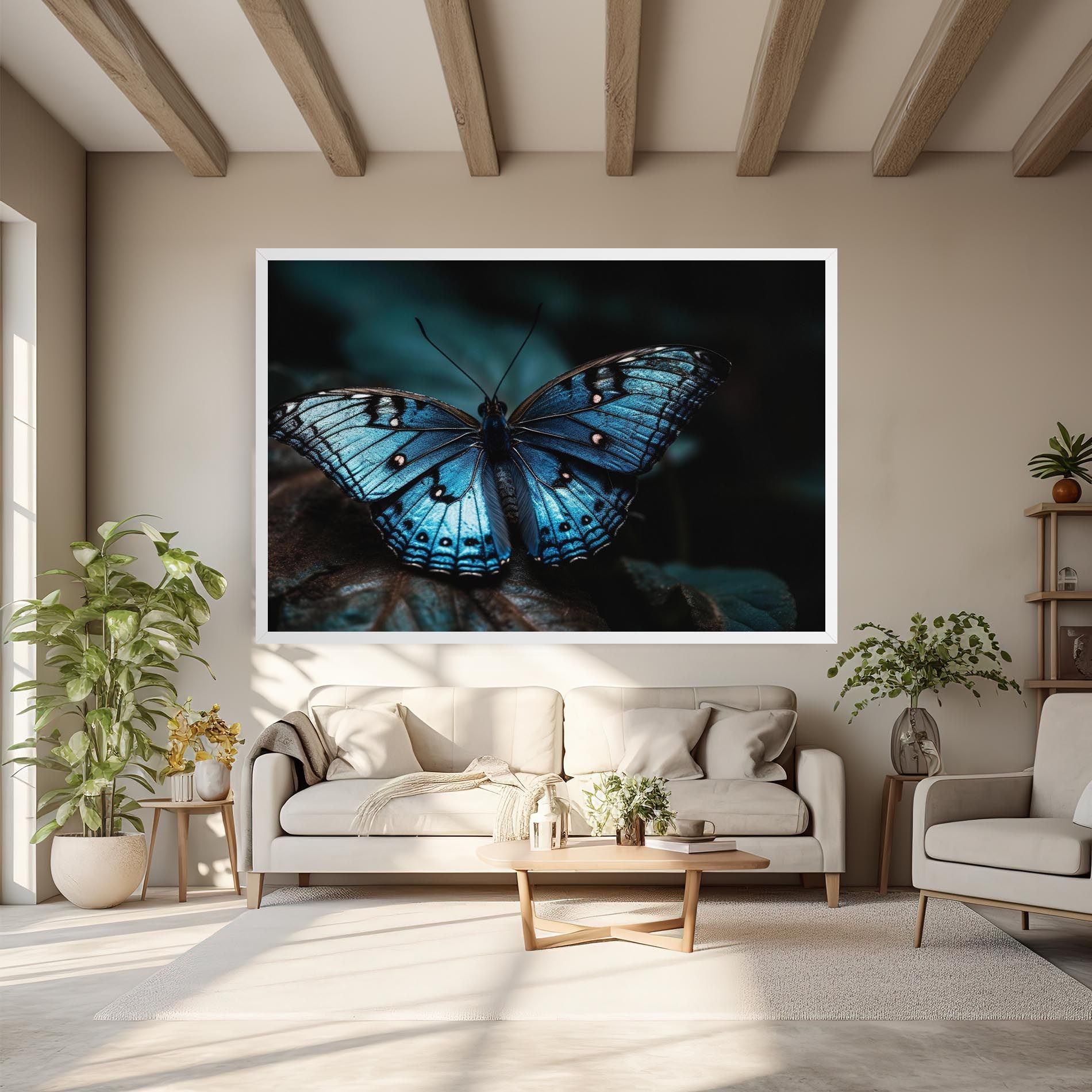 Dark Blue Buterfly mockup 6