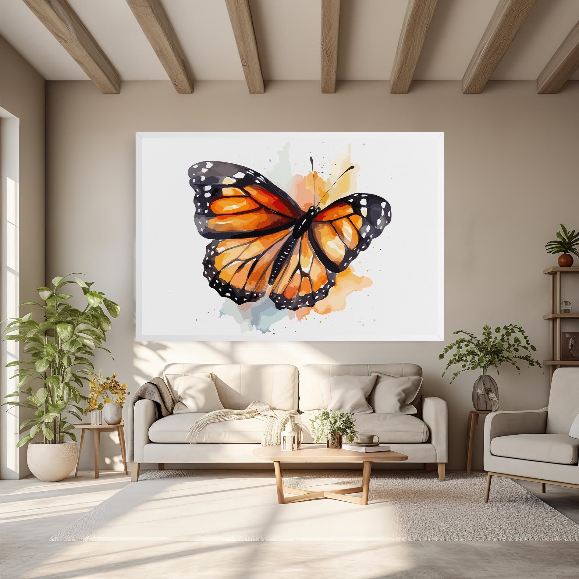 Orange Butterfly mockup 6