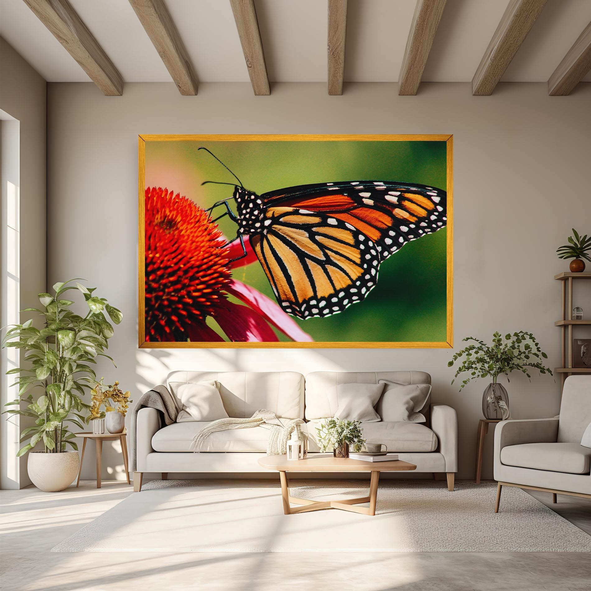 Tablou Canvas Big Orange Butterfly mockup 6