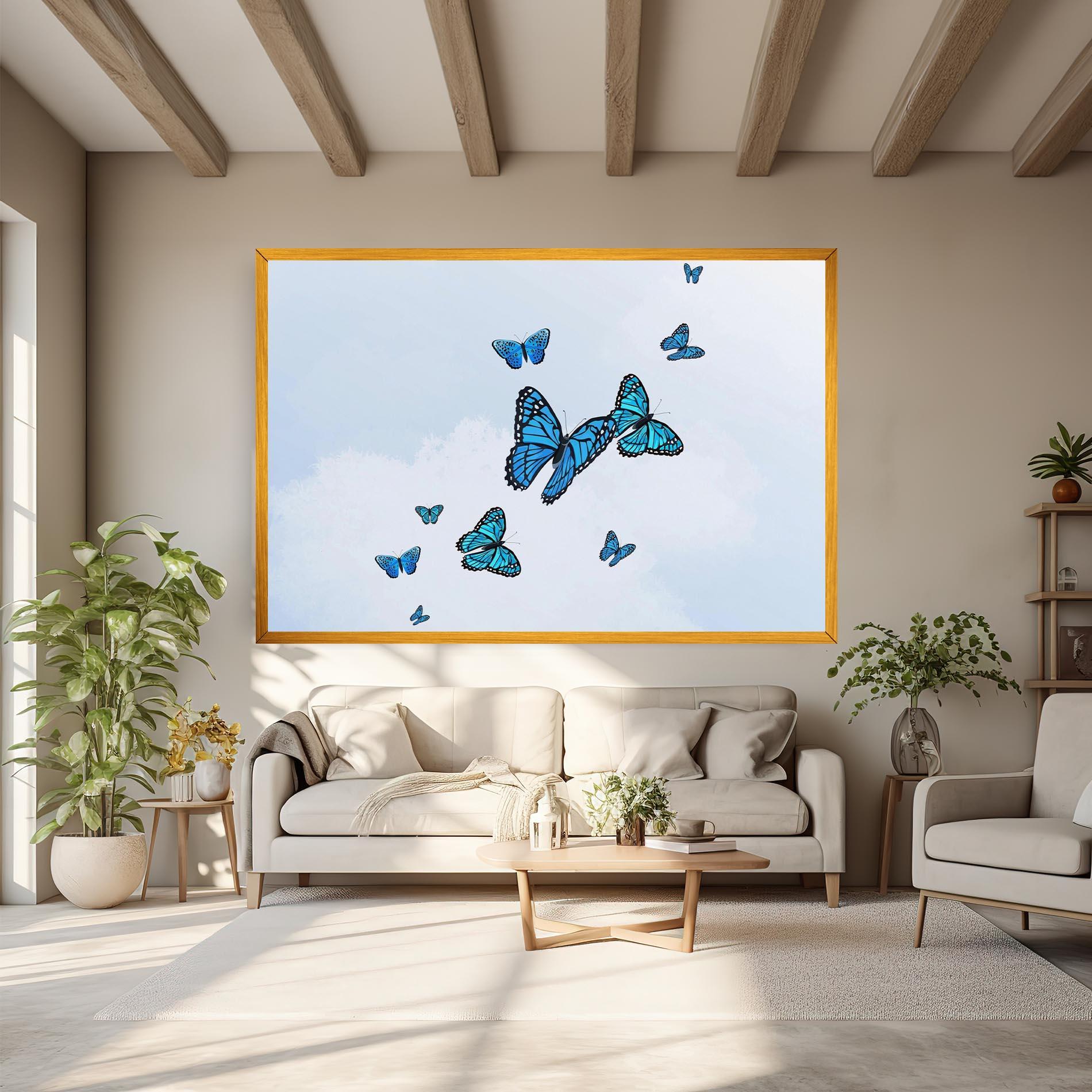 Tablou Canvas Blue Sky Butterfly mockup 6