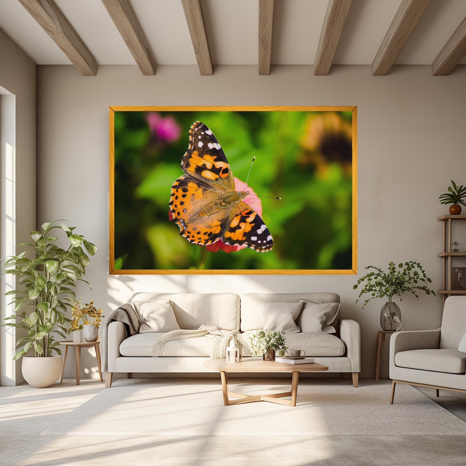 Tablou Canvas Butterfly On Flower mockup 6