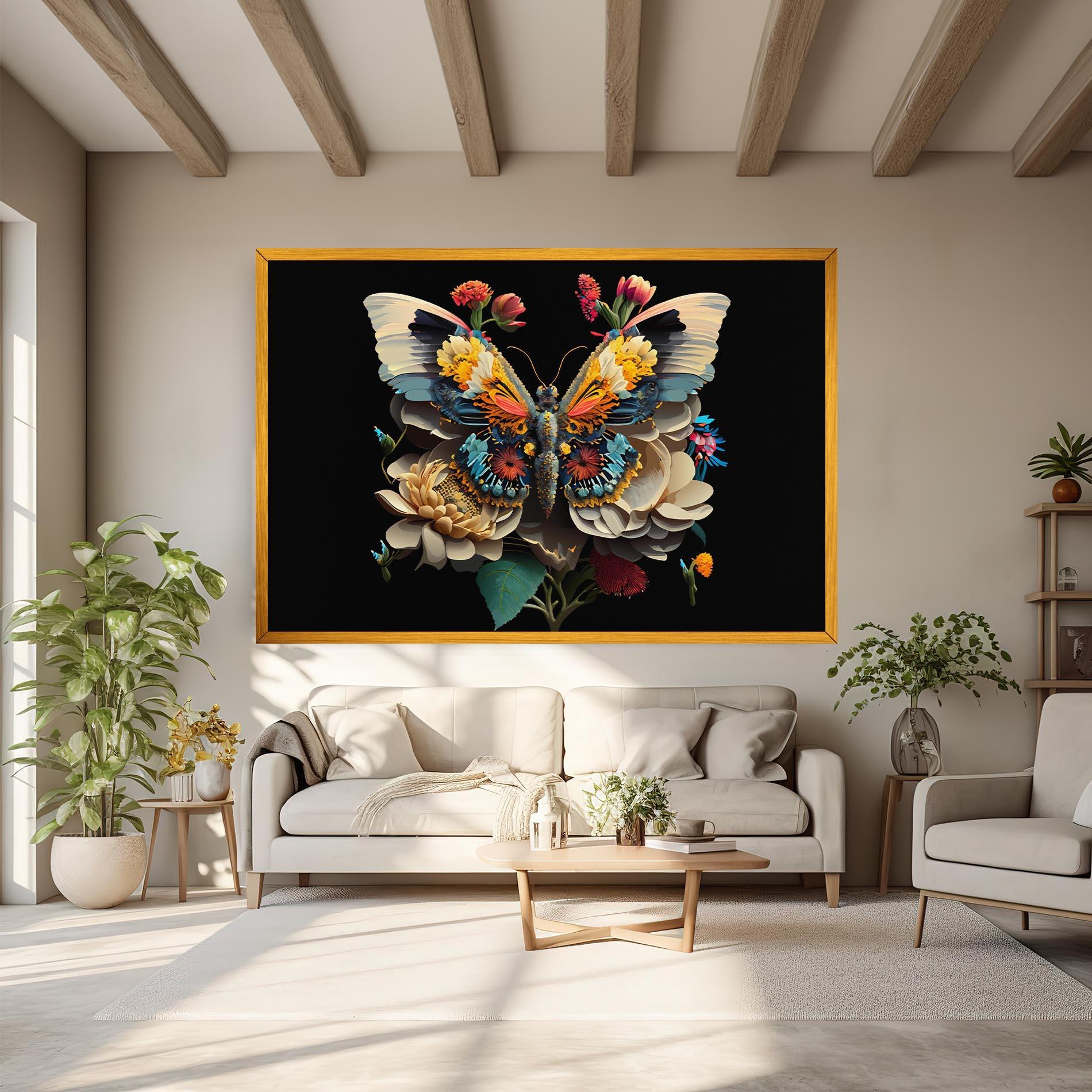 Tablou Canvas Colorful Butterfly mockup 6