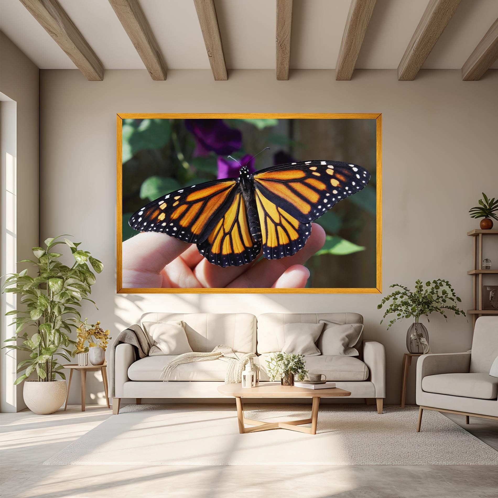 Open Orange Butterfly mockup 6