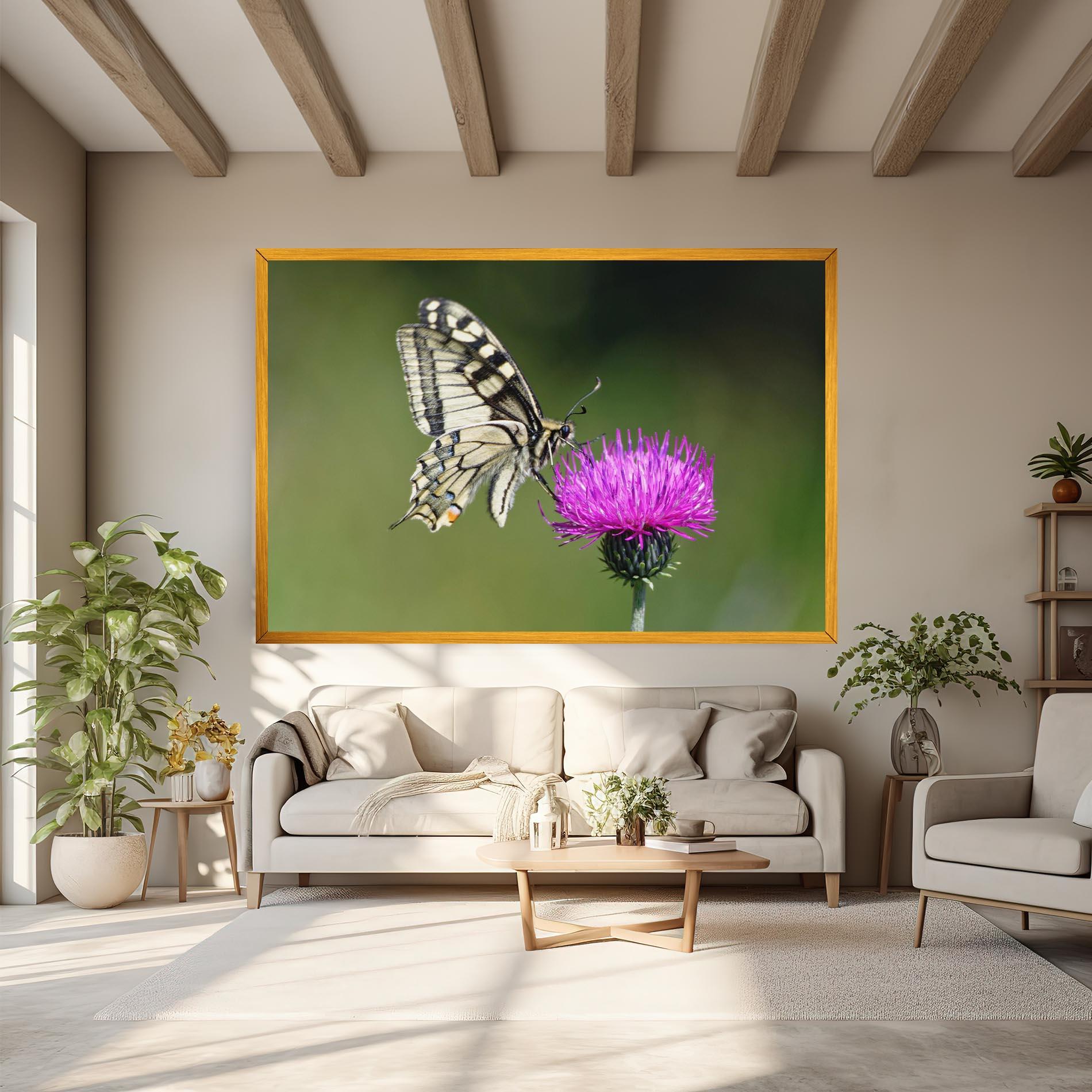 Tablou Canvas White Butterfly Pollen mockup 6