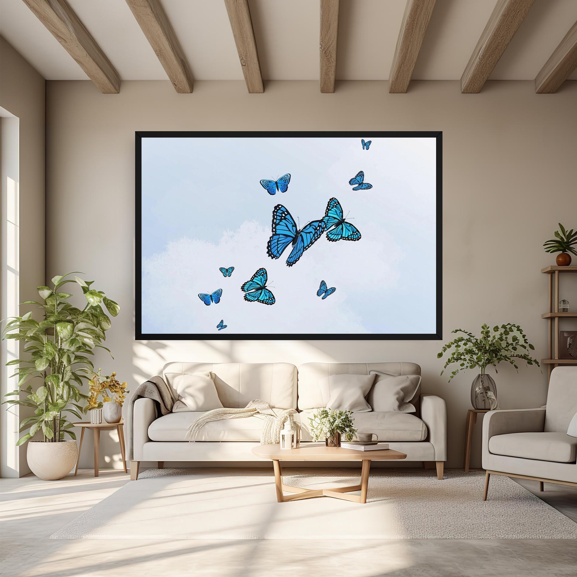 Tablou Canvas Blue Sky Butterfly mockup 6