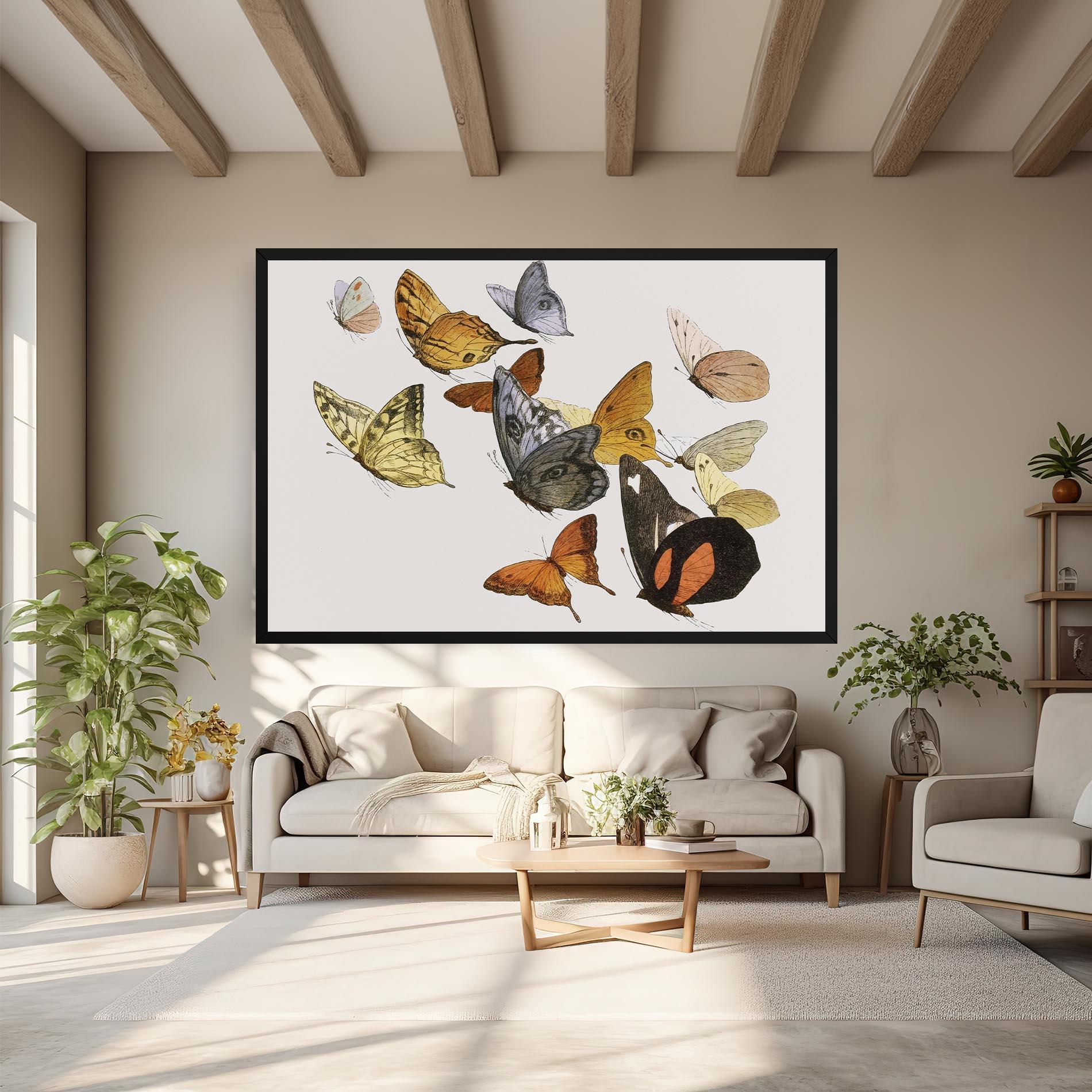Tablou Canvas Butterfly Floating mockup 6