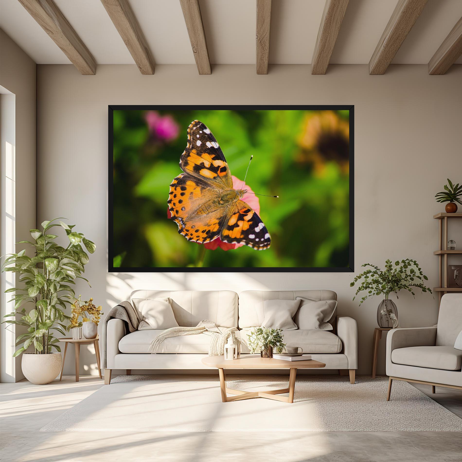 Tablou Canvas Butterfly On Flower mockup 6