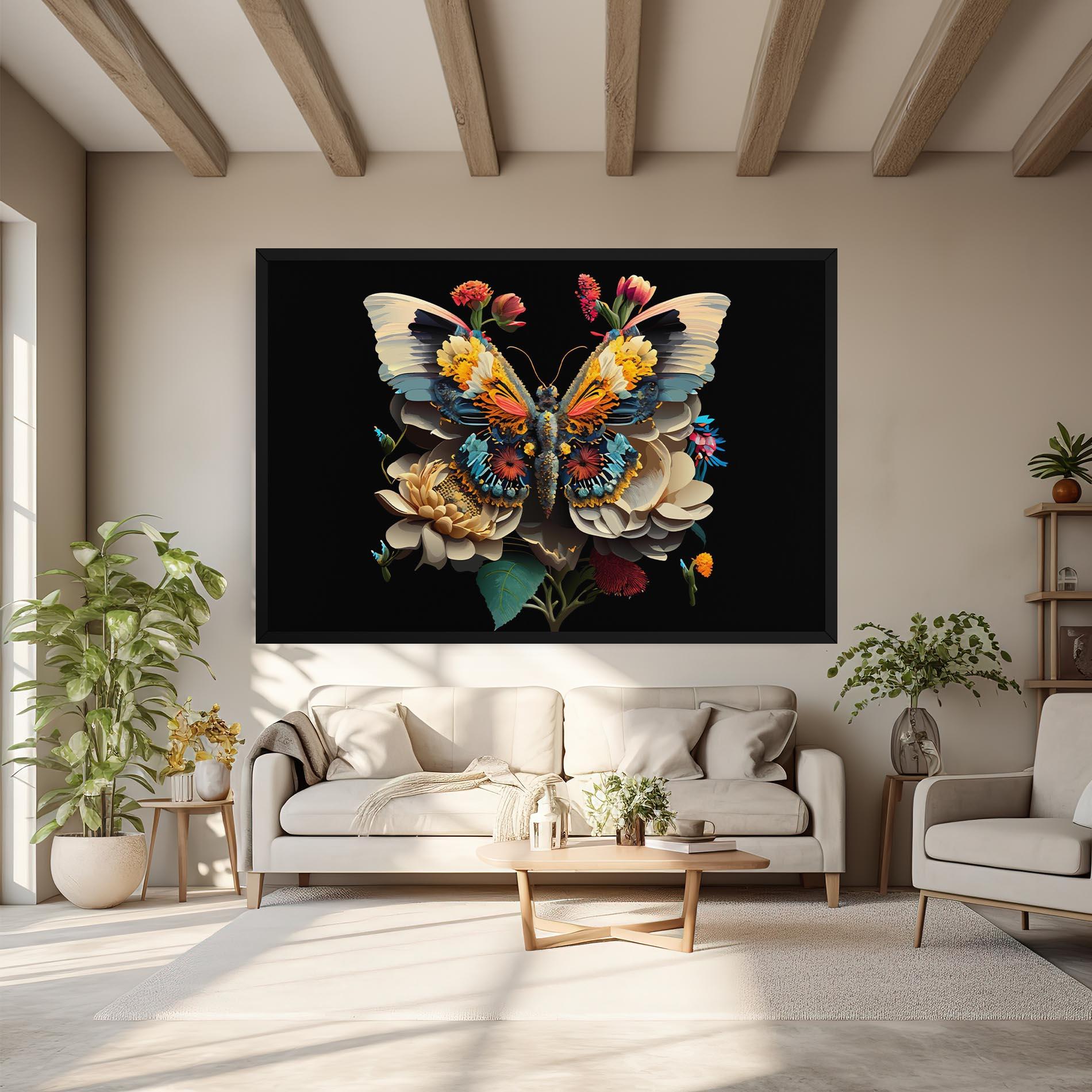 Tablou Canvas Colorful Butterfly mockup 6
