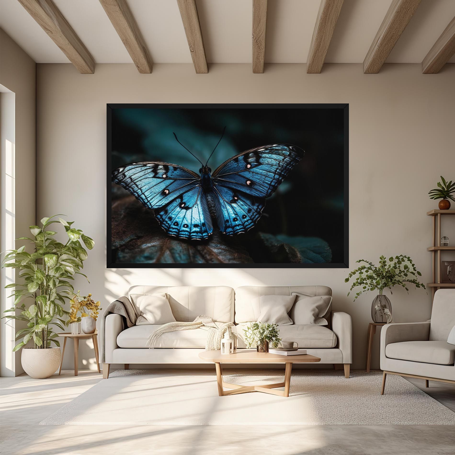 Dark Blue Buterfly mockup 6