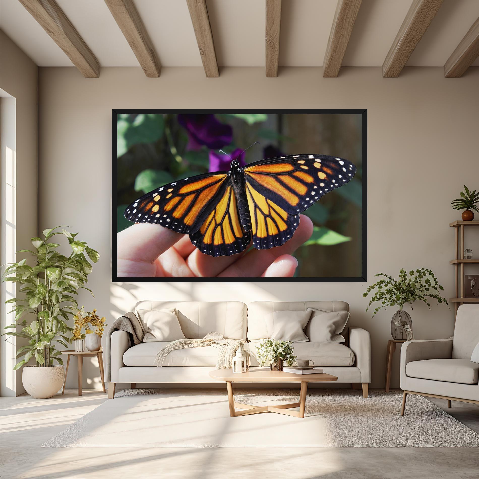 Tablou Canvas Open Orange Butterfly mockup 6