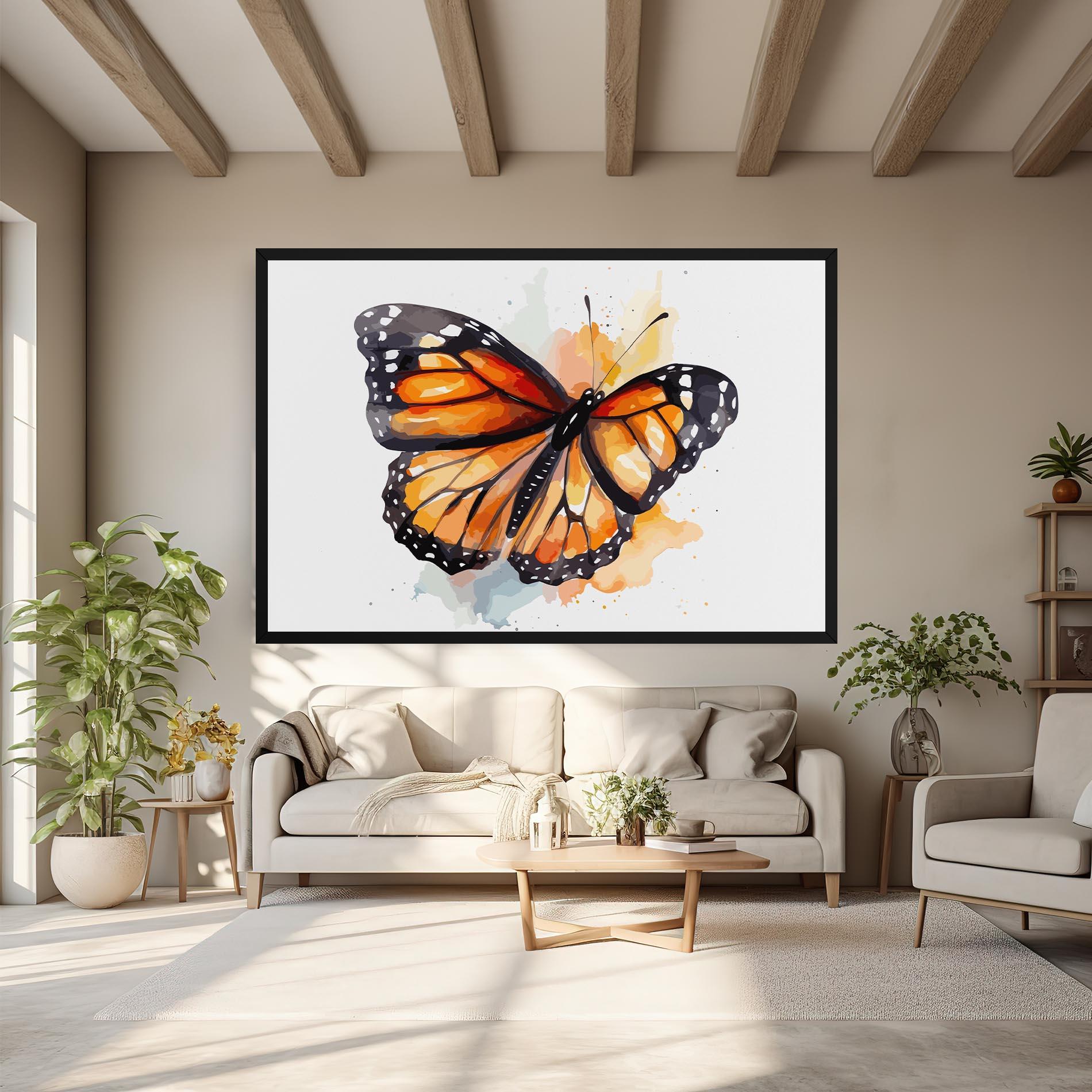 Tablou Canvas Orange Butterfly mockup 6