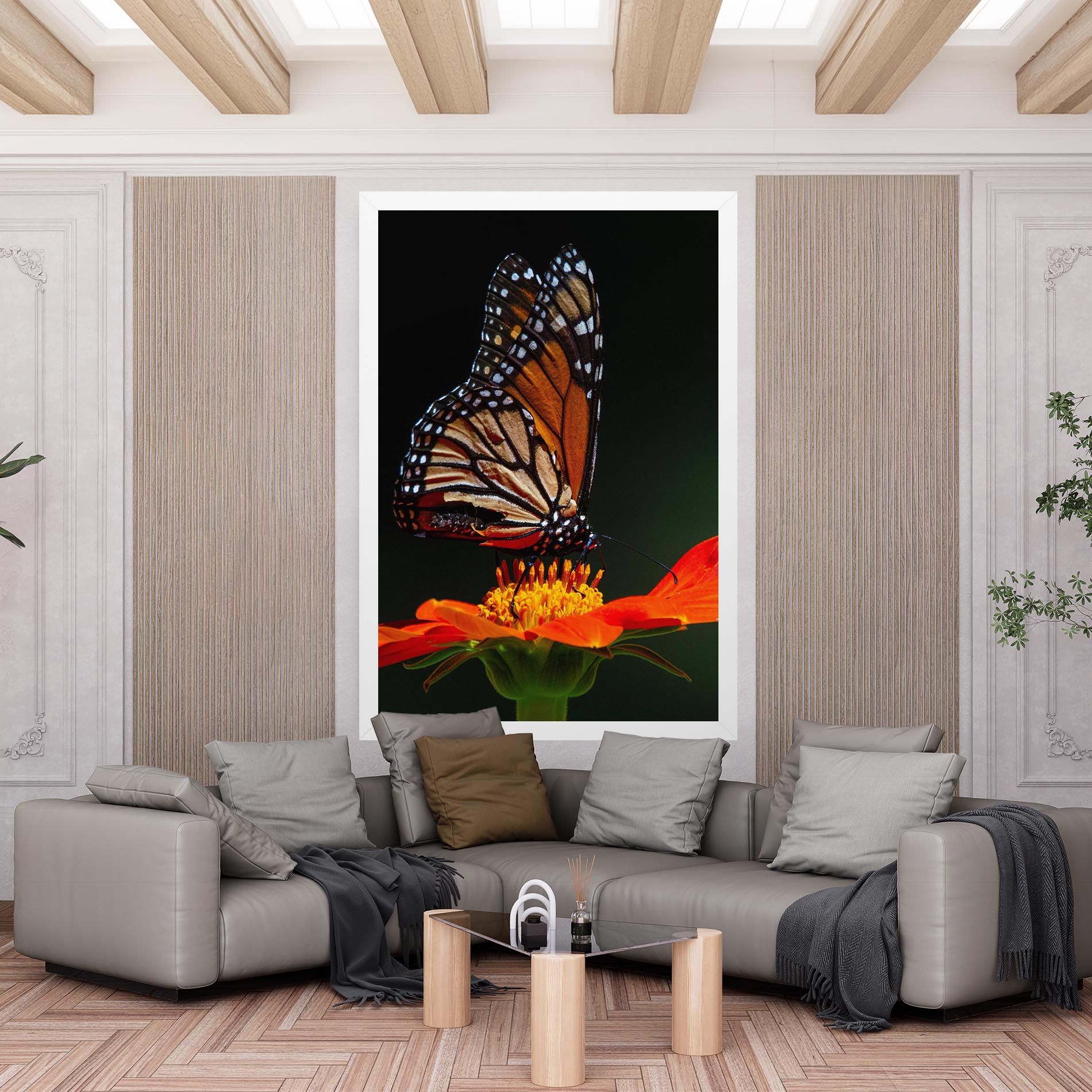 Dark Orange Butterfy mockup 6