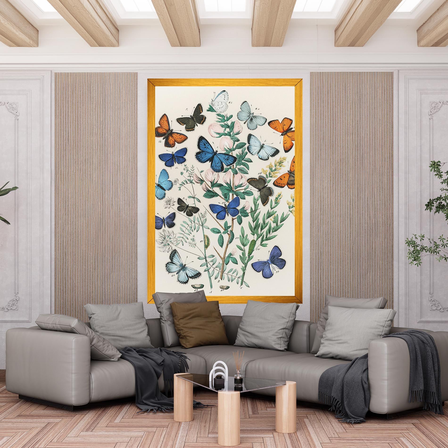 Blue Orange Butterflies mockup 6