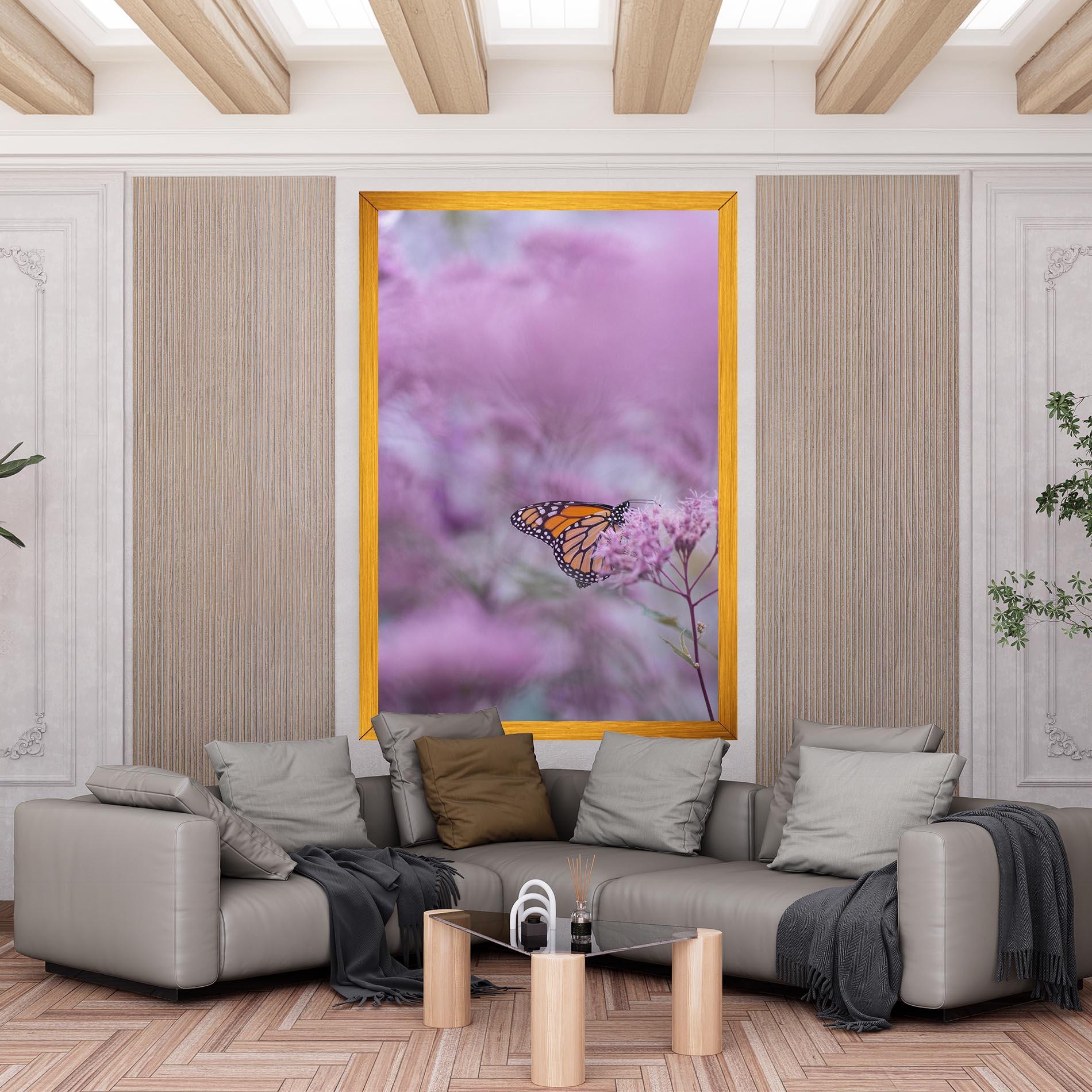 Tablou Canvas Purple Flower Butterfly mockup 6