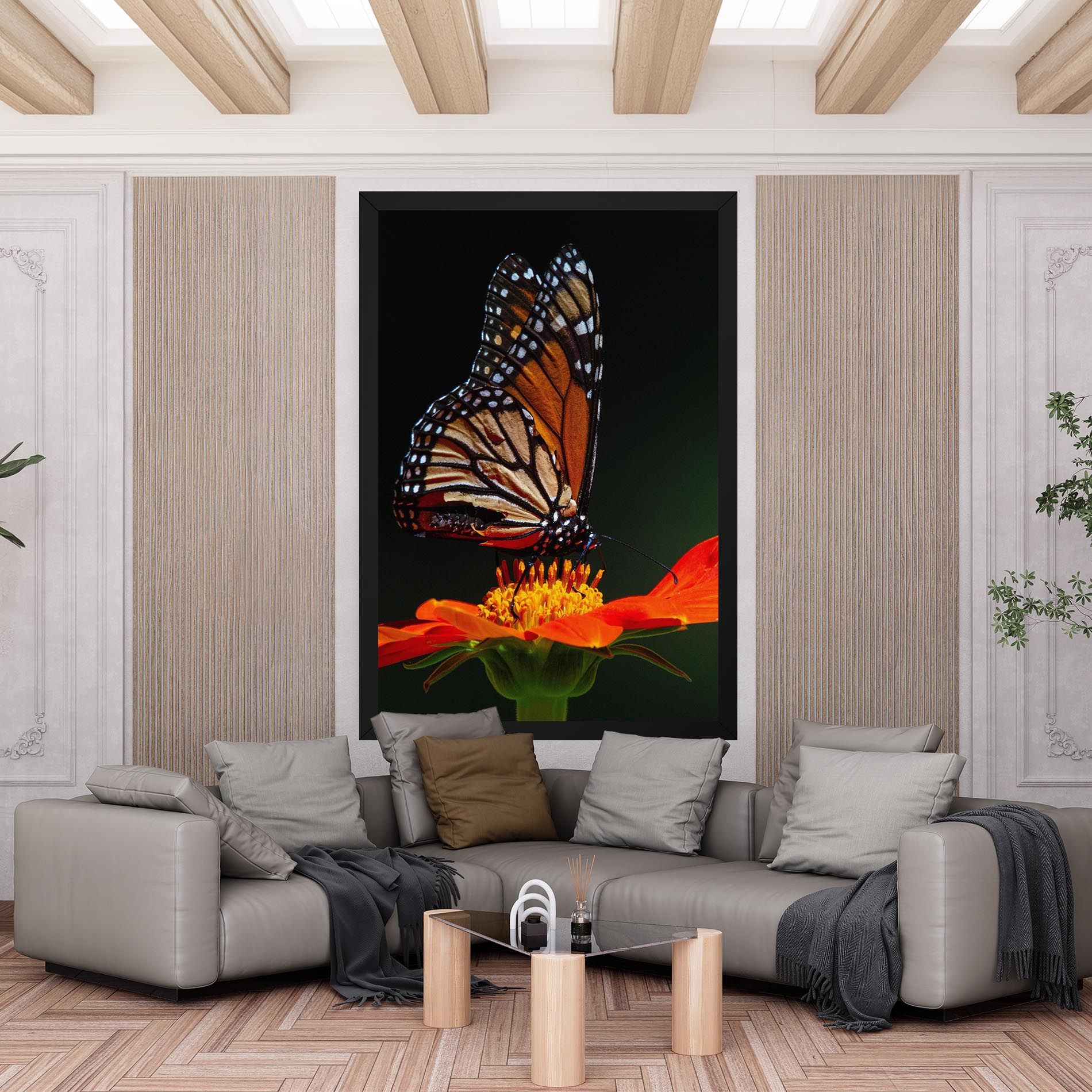 Dark Orange Butterfy mockup 6