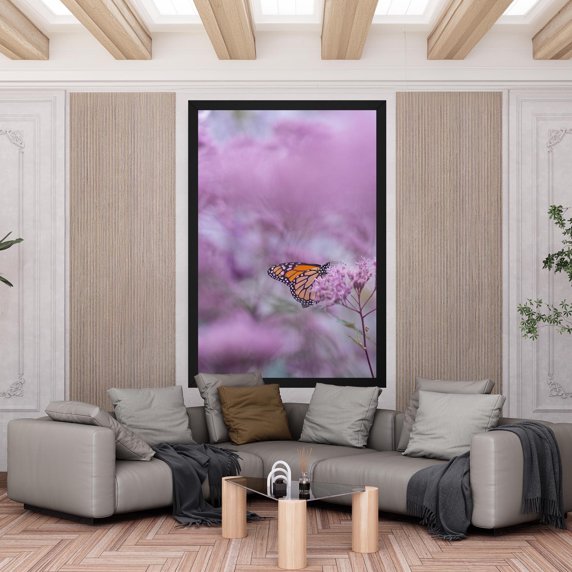 Tablou Canvas Purple Flower Butterfly mockup 6
