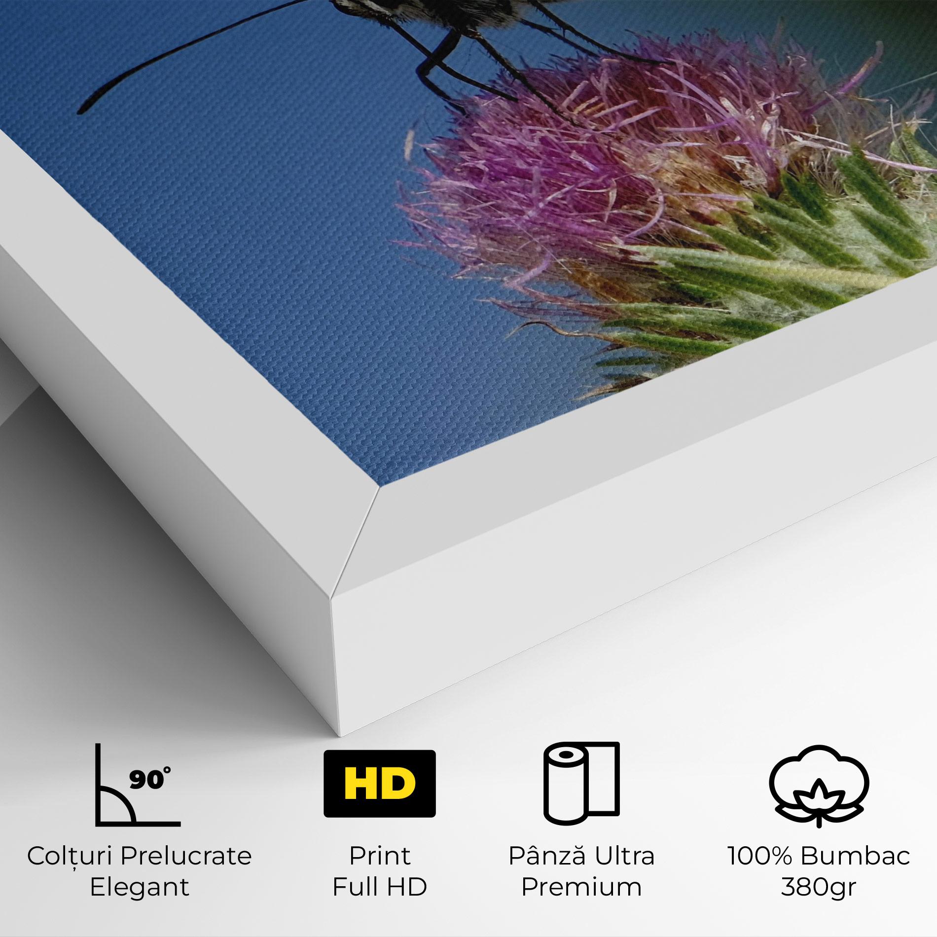 Tablou Canvas Grey White Butterfly mockup 4