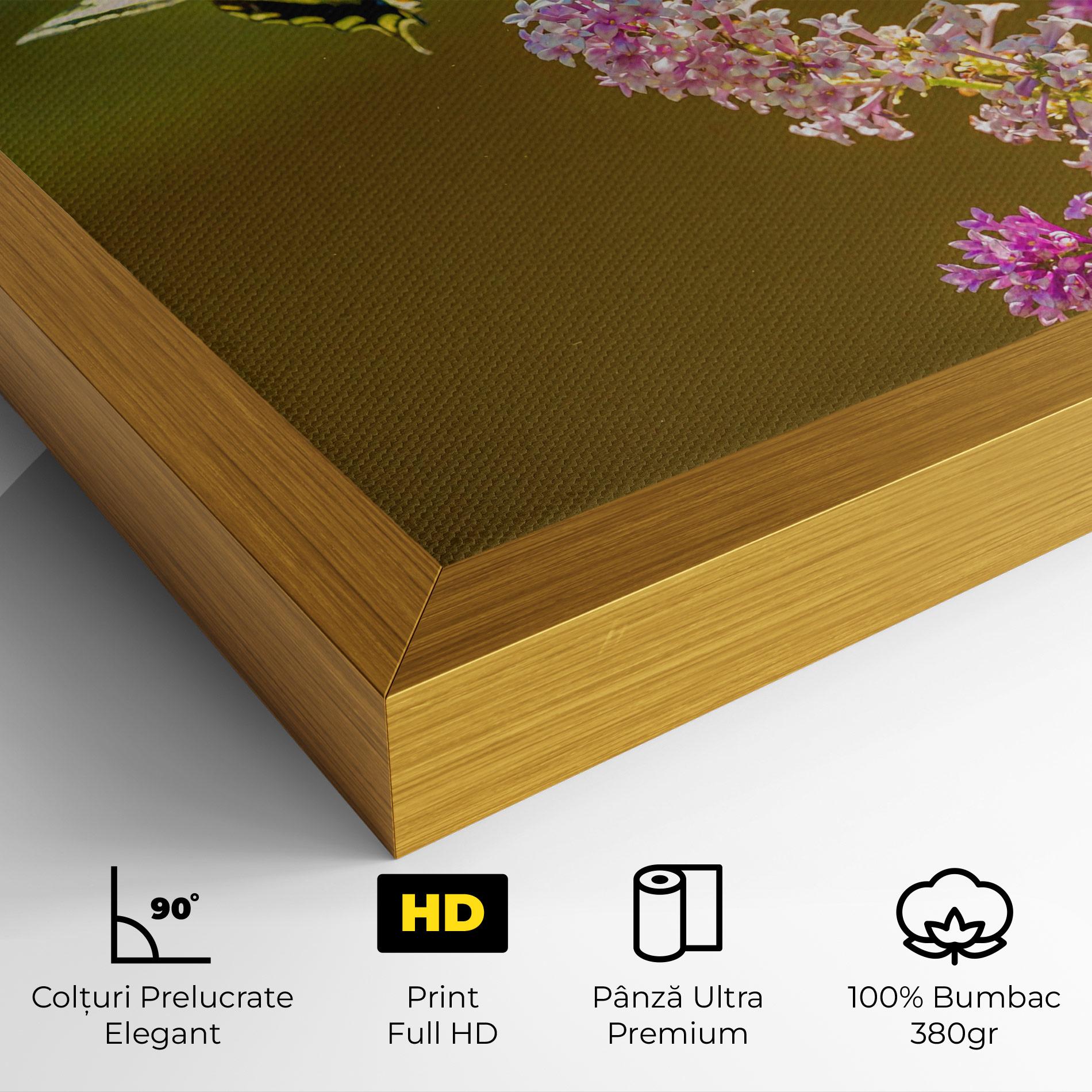 Tablou Canvas 3 Yellow Butterflies mockup 4