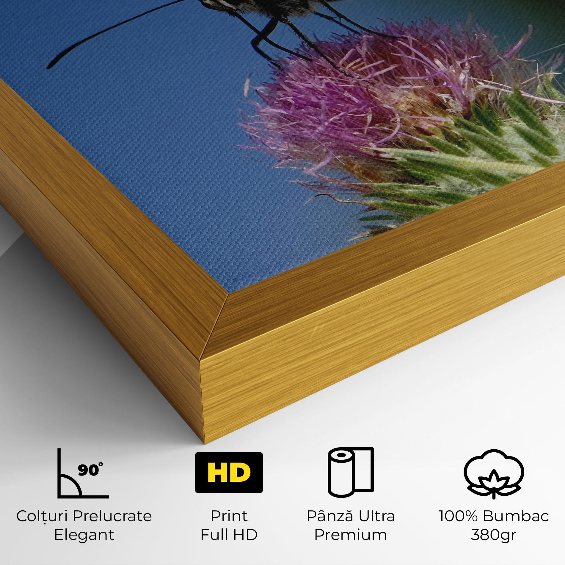 Tablou Canvas Grey White Butterfly mockup 4