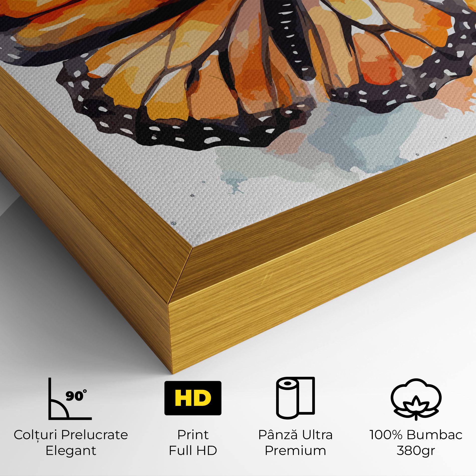Tablou Canvas Orange Butterfly mockup 4