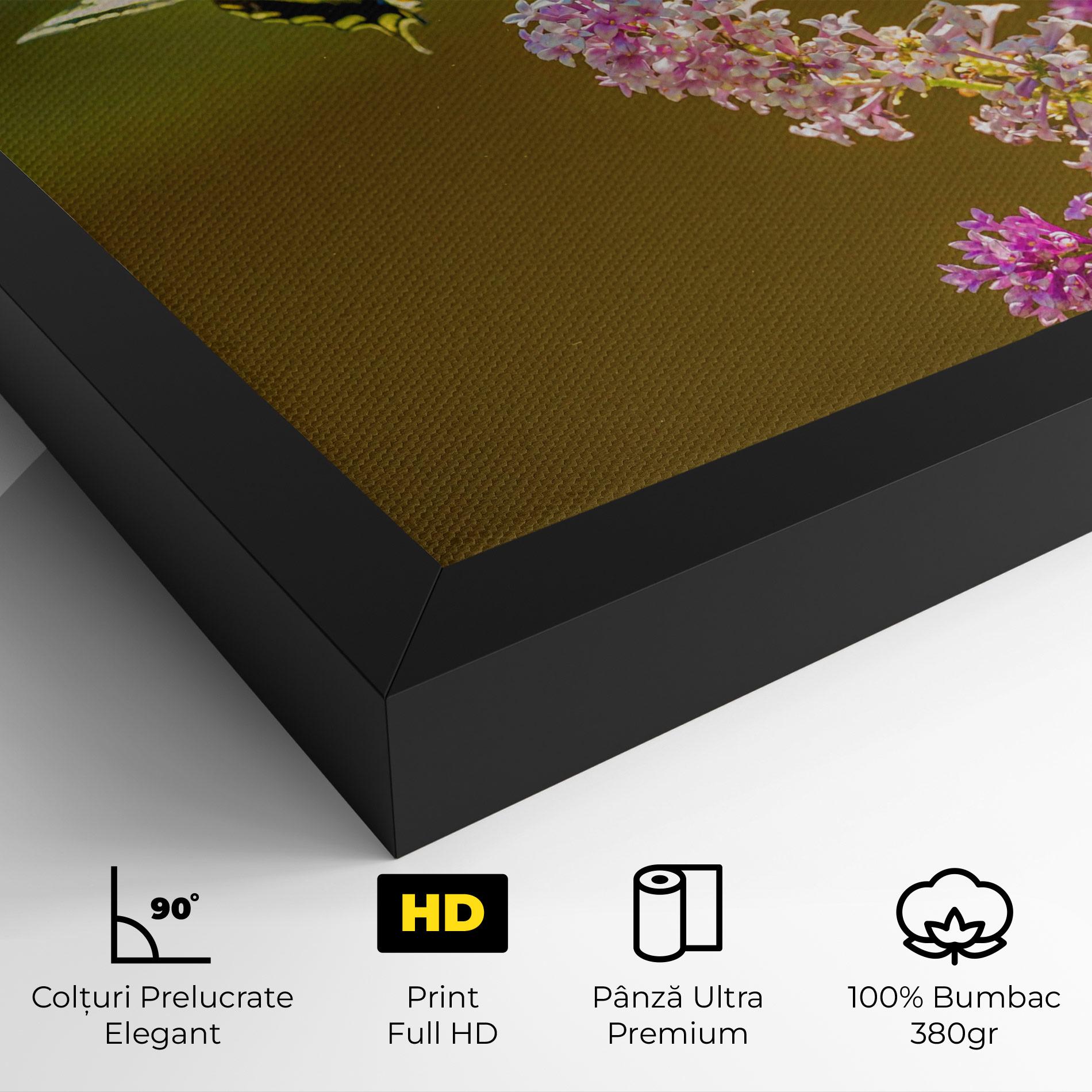 Tablou Canvas 3 Yellow Butterflies mockup 4