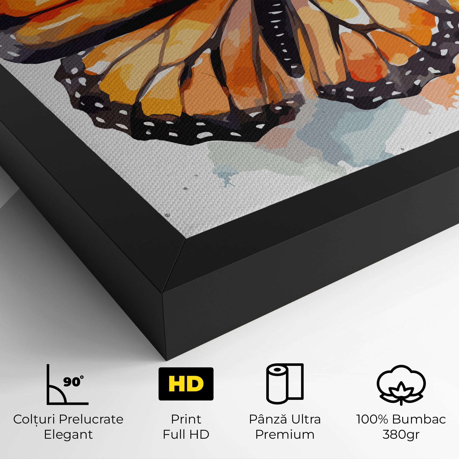 Tablou Canvas Orange Butterfly mockup 4