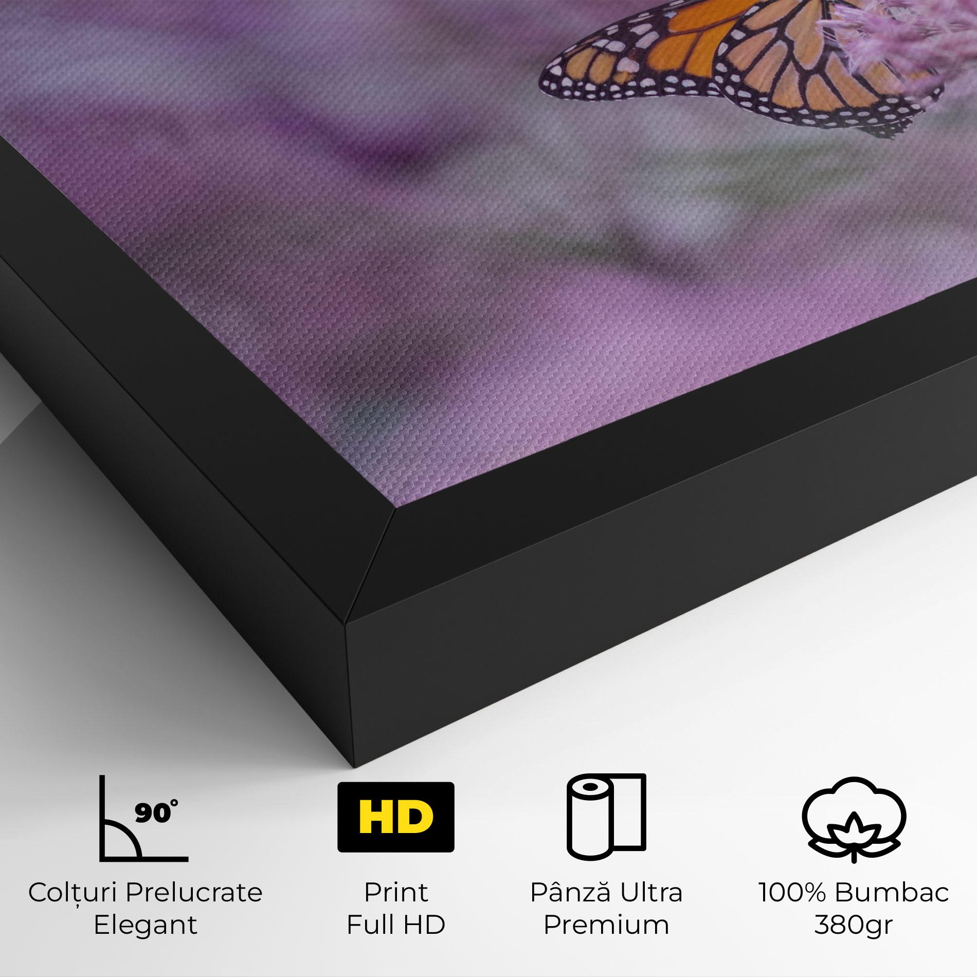 Tablou Canvas Purple Flower Butterfly mockup 4