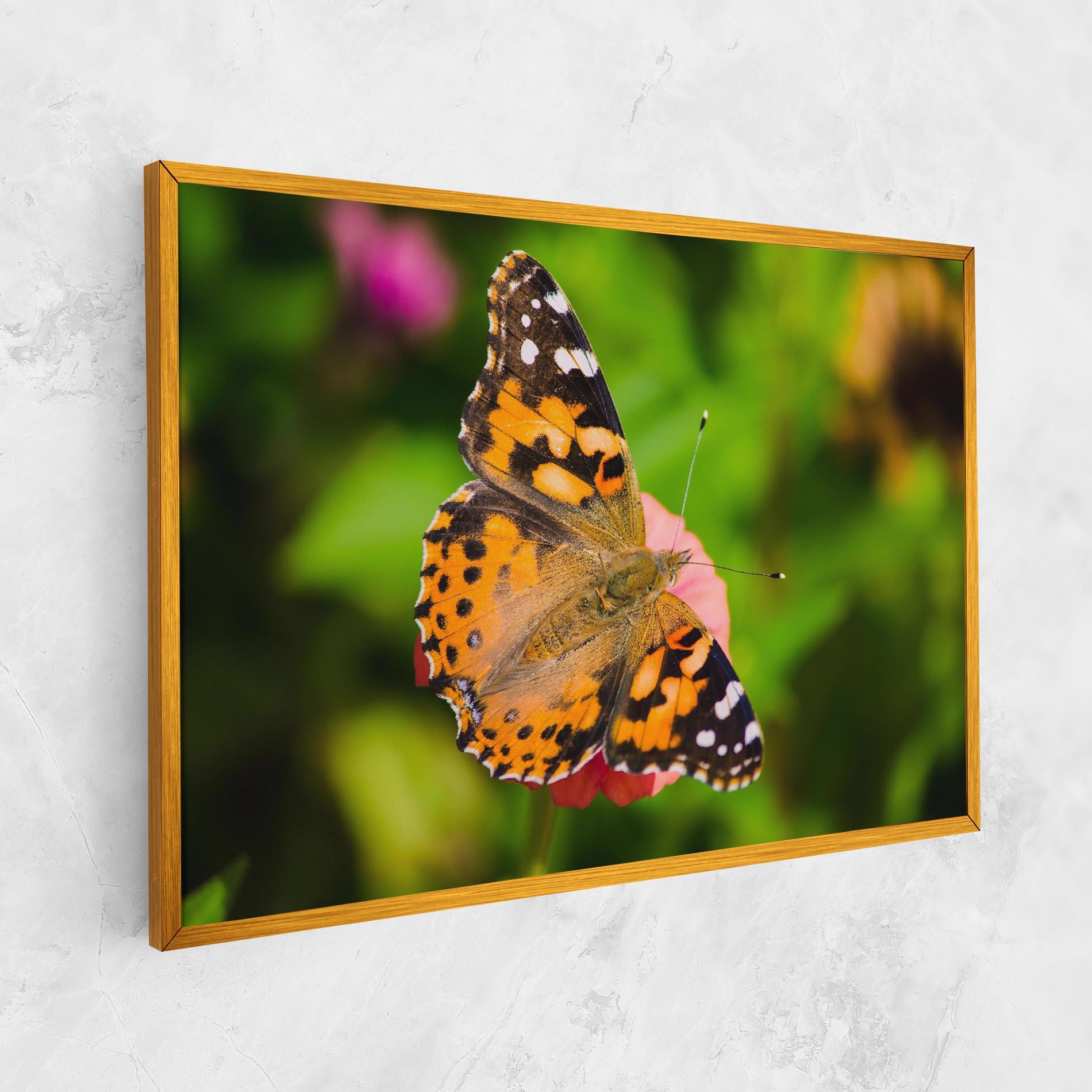Tablou Canvas Butterfly On Flower mockup 1