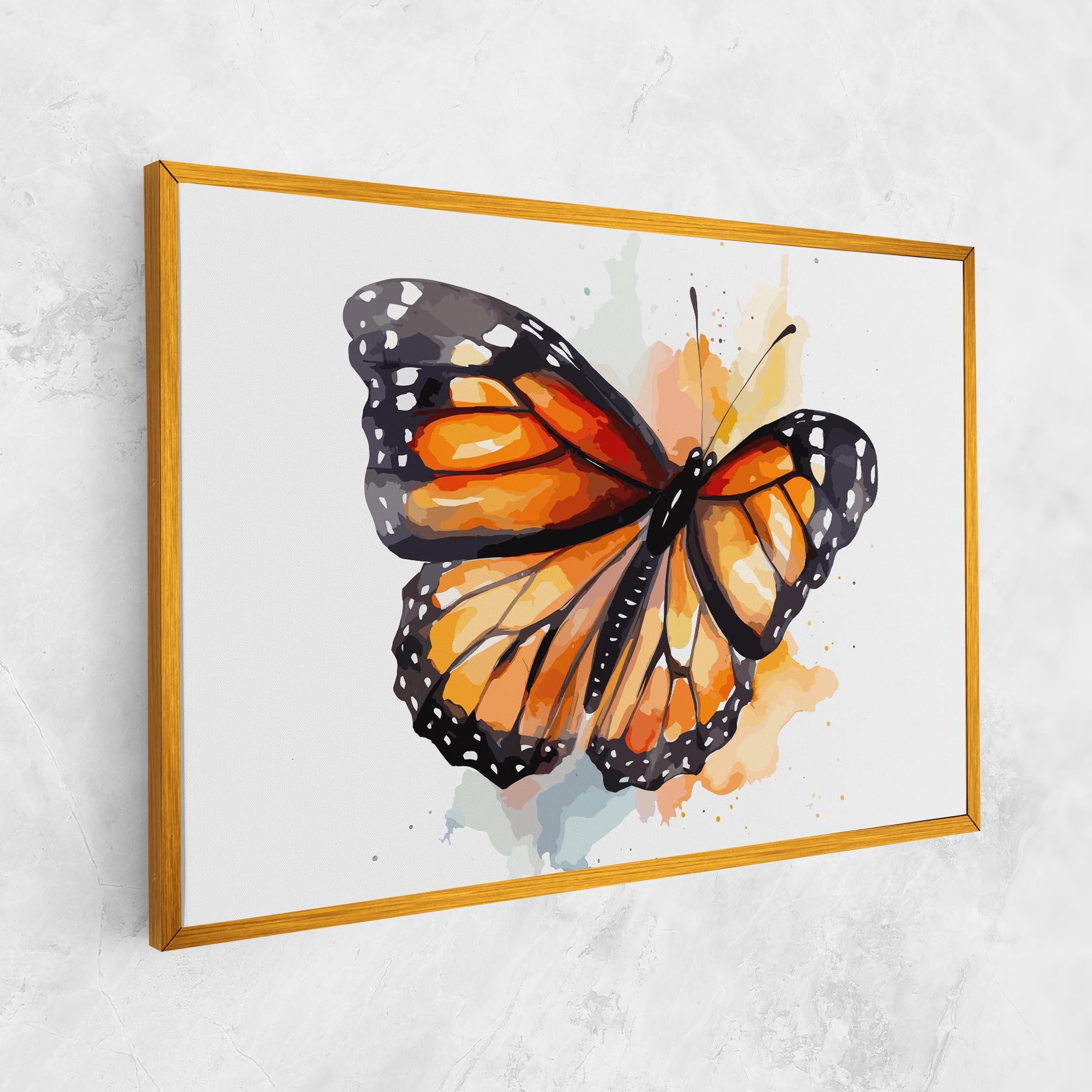Tablou Canvas Orange Butterfly mockup 1