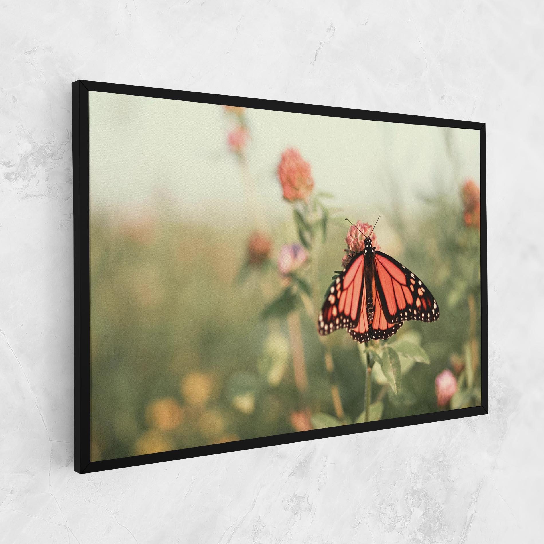 Tablou Canvas Light Red Butterfly mockup 1