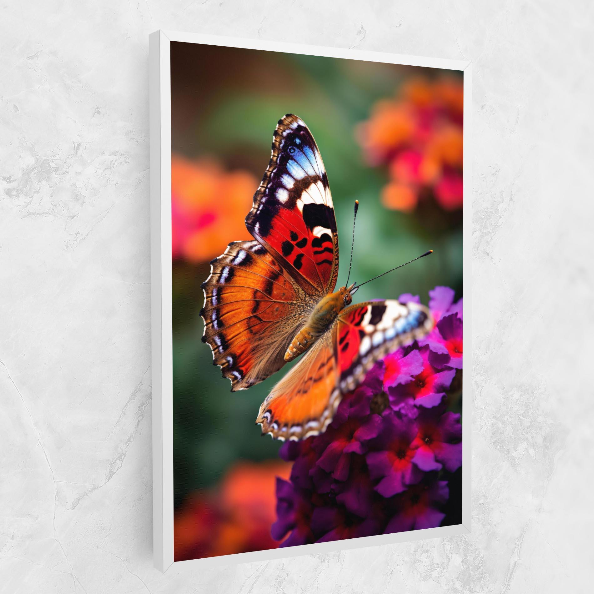 Tablou Canvas Red Blue Butterfly mockup 1