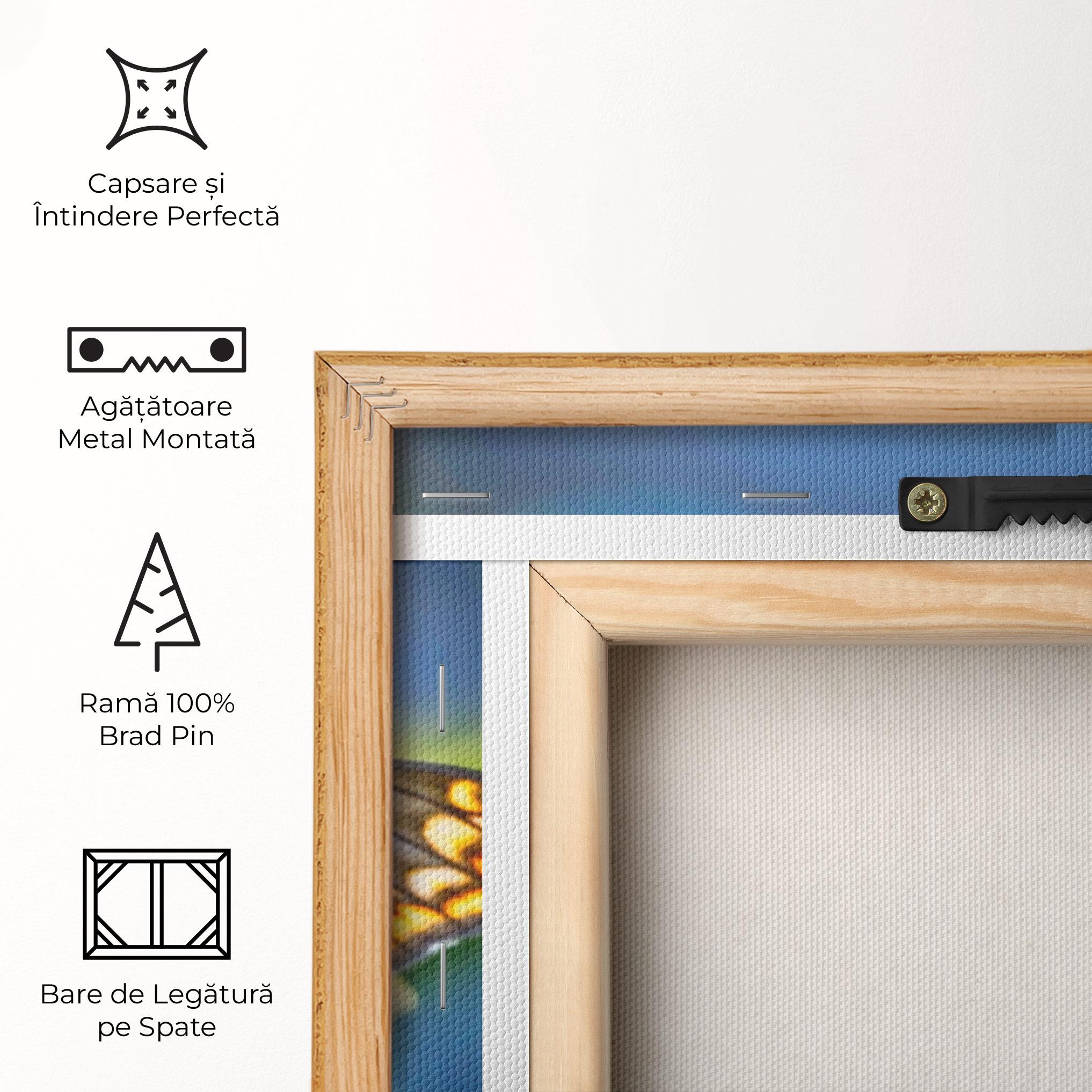 Tablou Canvas Yellow Grey Butterfly mockup 5