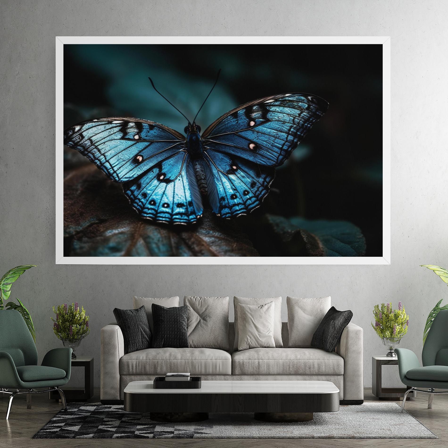 Dark Blue Buterfly mockup 7