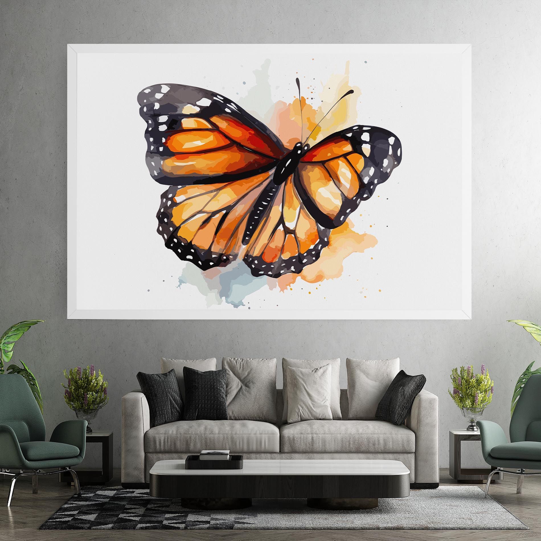 Orange Butterfly mockup 7