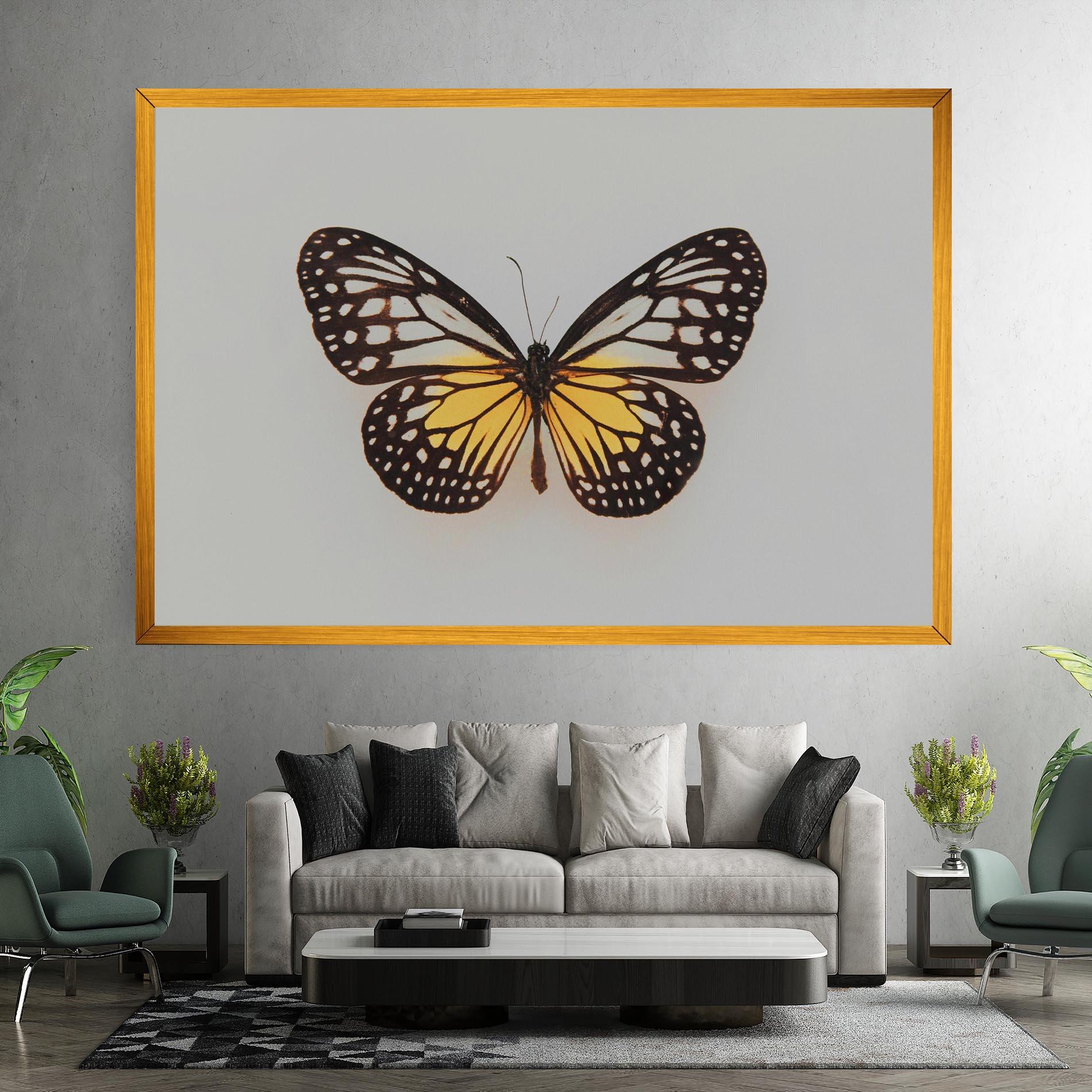 Tablou Canvas Butterfly On Grey mockup 7